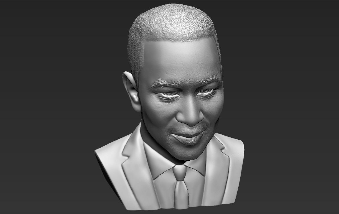 John Legend bust 3D printing ready stl obj formats 3D print model_17