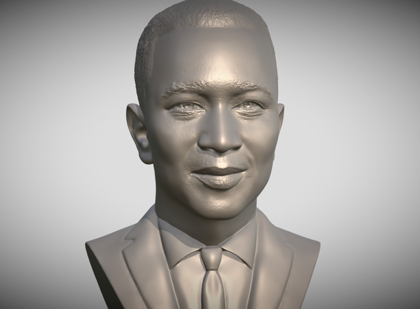 John Legend bust 3D printing ready stl obj formats 3D print model_3
