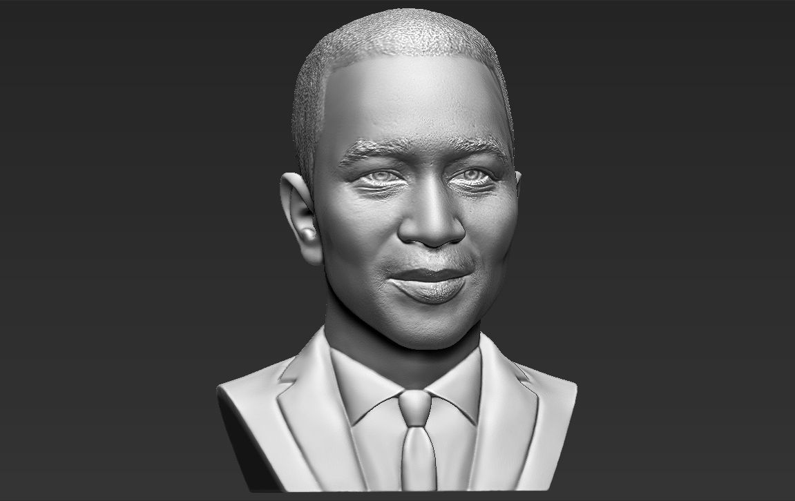 John Legend bust 3D printing ready stl obj formats 3D print model_16