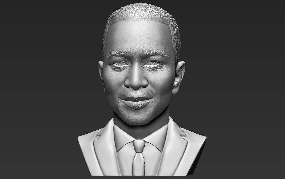 John Legend bust 3D printing ready stl obj formats 3D print model_6