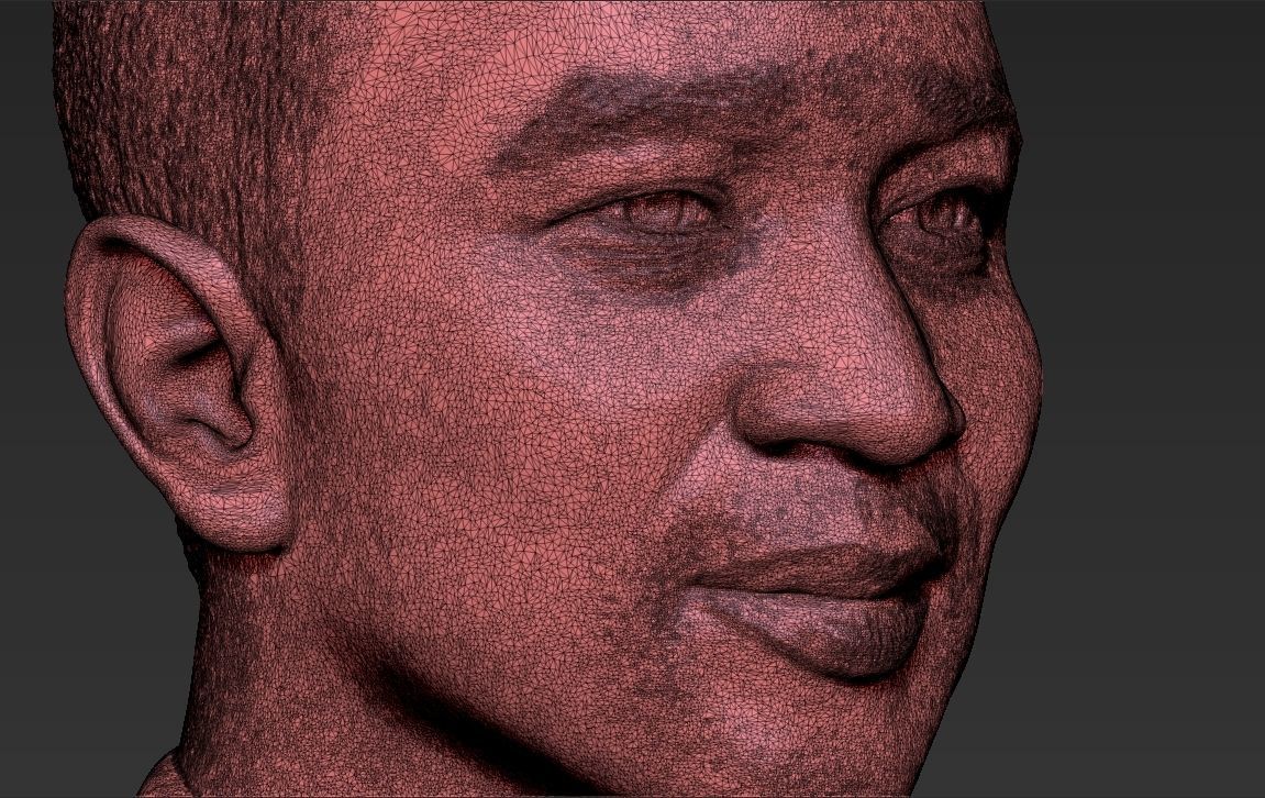 John Legend bust 3D printing ready stl obj formats 3D print model_29