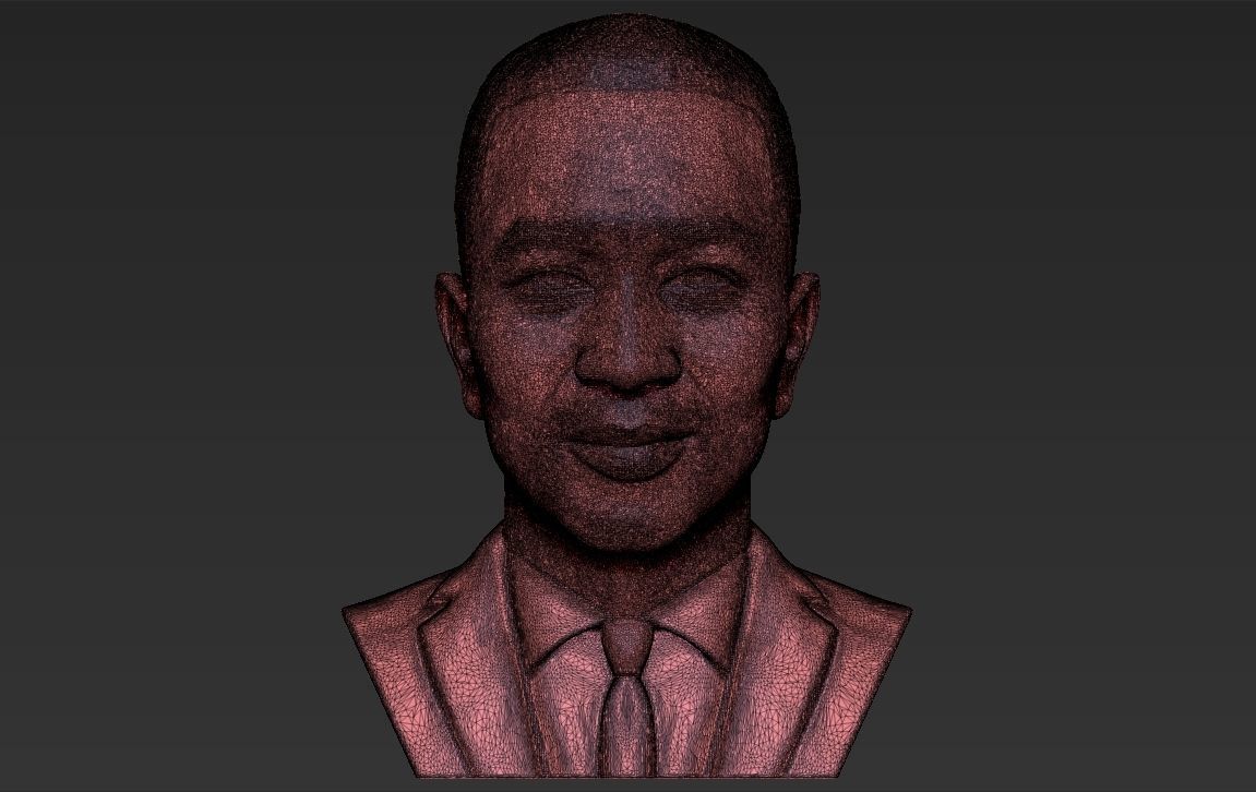 John Legend bust 3D printing ready stl obj formats 3D print model_27