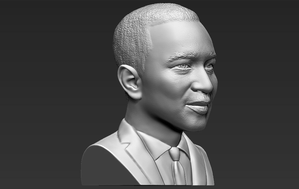 John Legend bust 3D printing ready stl obj formats 3D print model_14