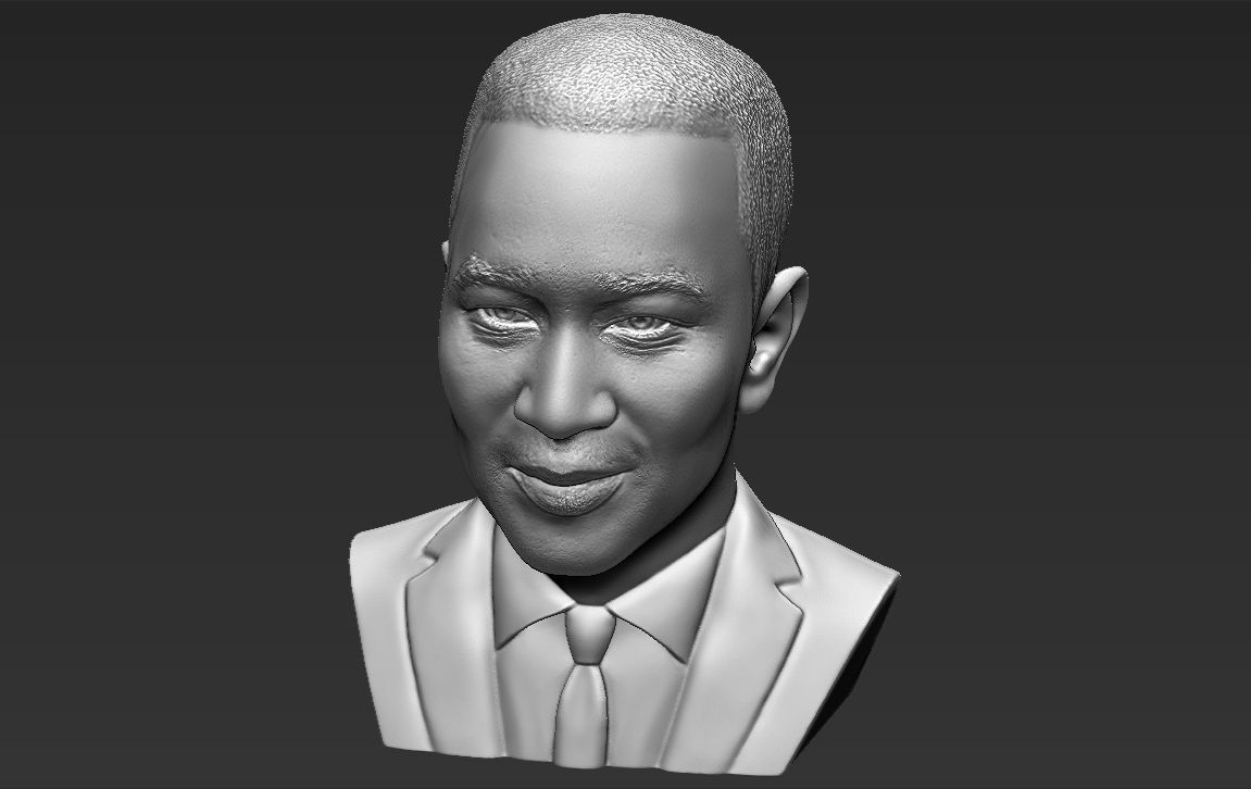 John Legend bust 3D printing ready stl obj formats 3D print model_18