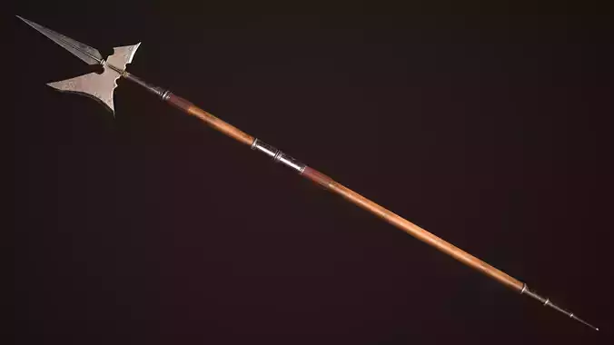 Medieval Halberd Game-ready Low-poly Low-poly 3D model