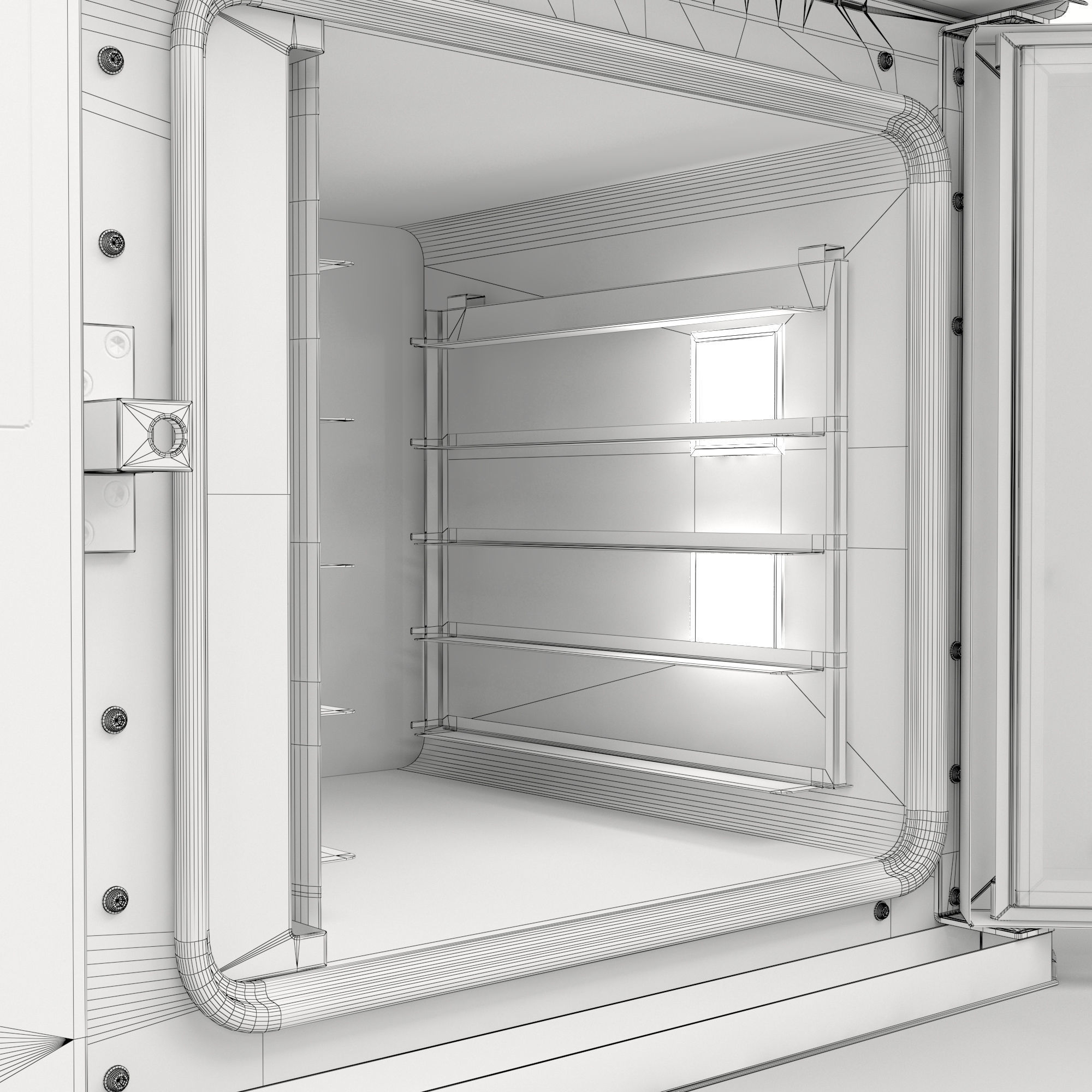 MIWE cube air convection oven  3D model_21