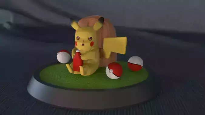 Pikachu Ketchup STLs 3D print model