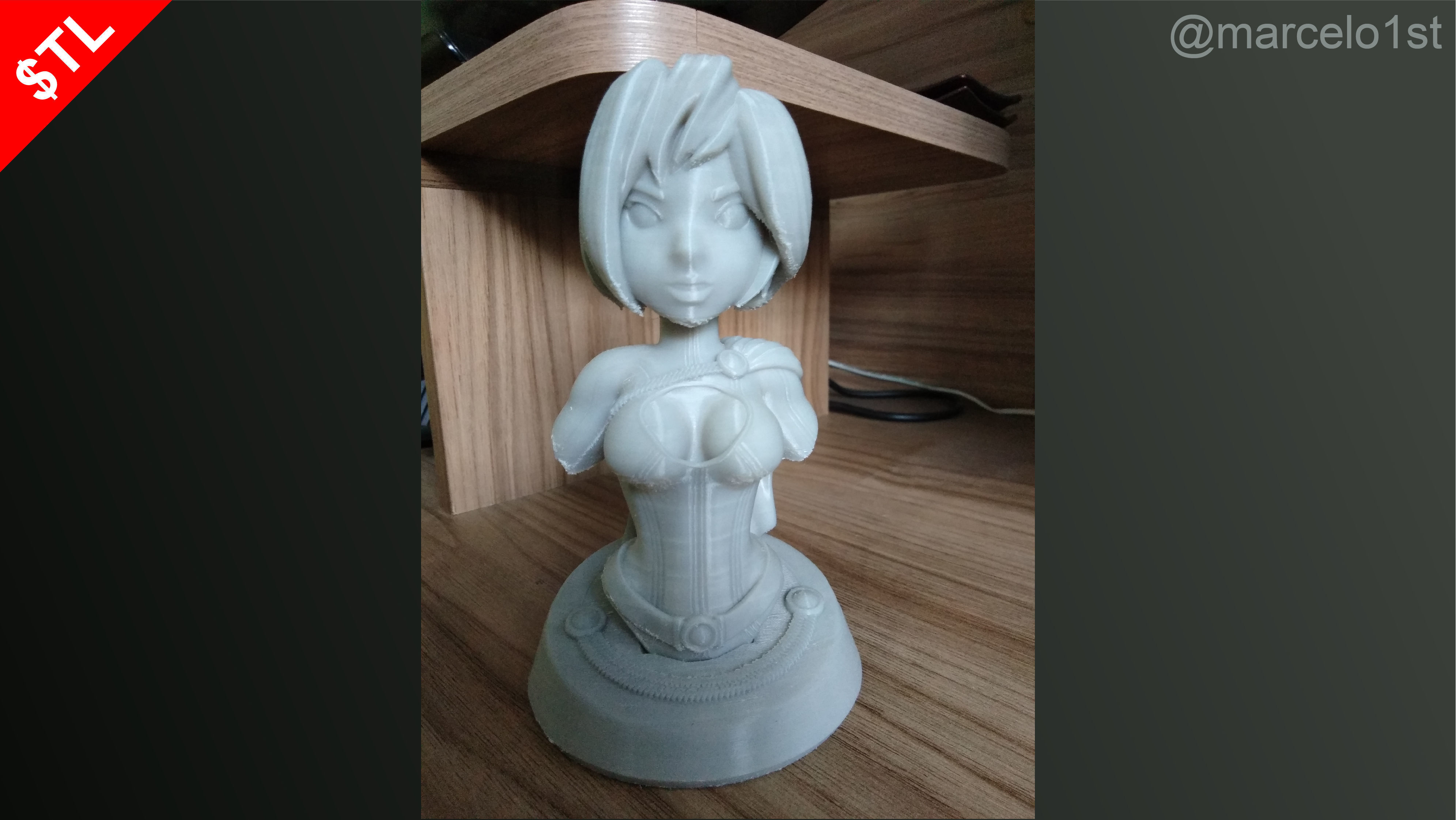 Power Girl Bust 3D print model_23