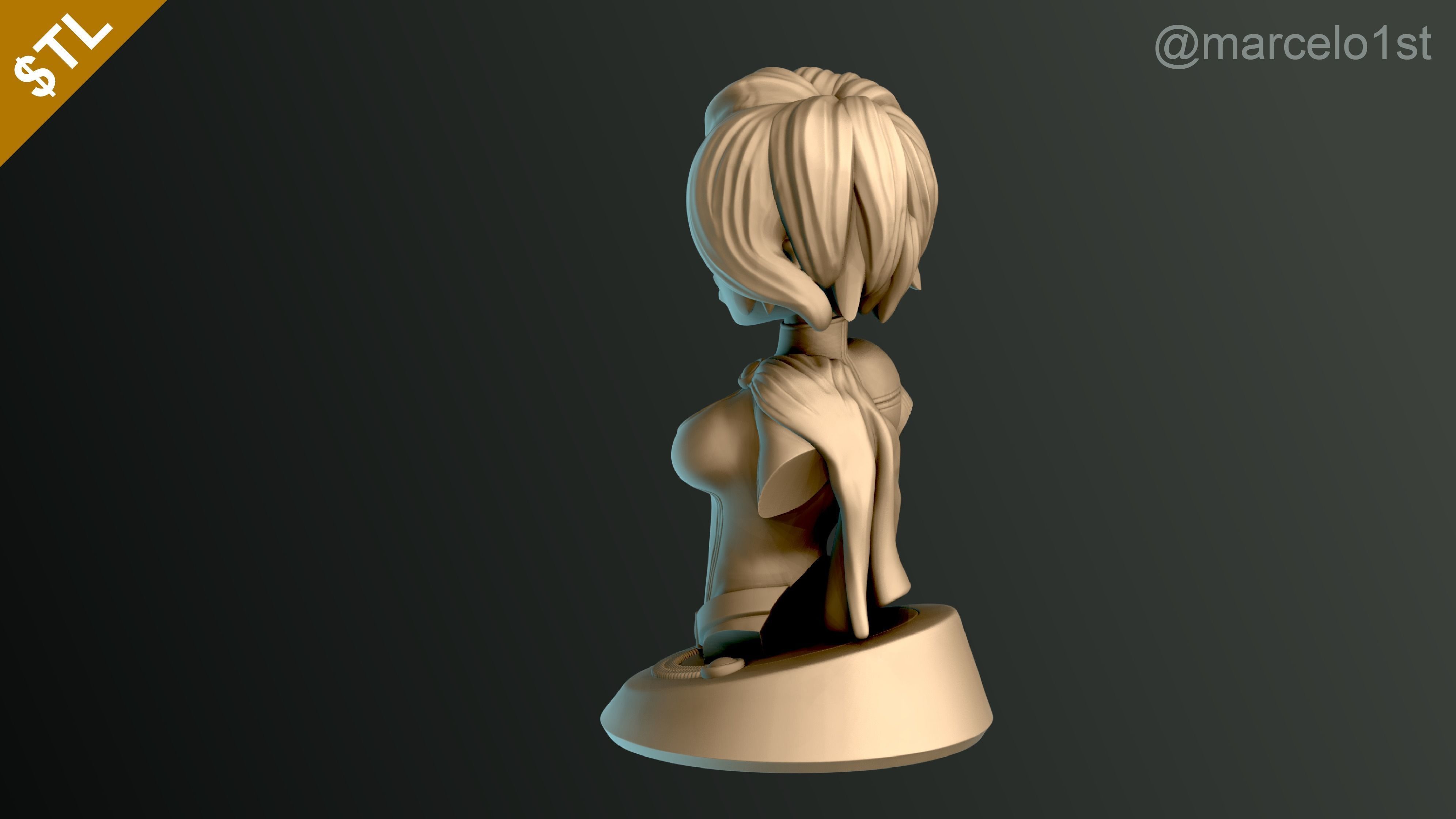 Power Girl Bust 3D print model_10