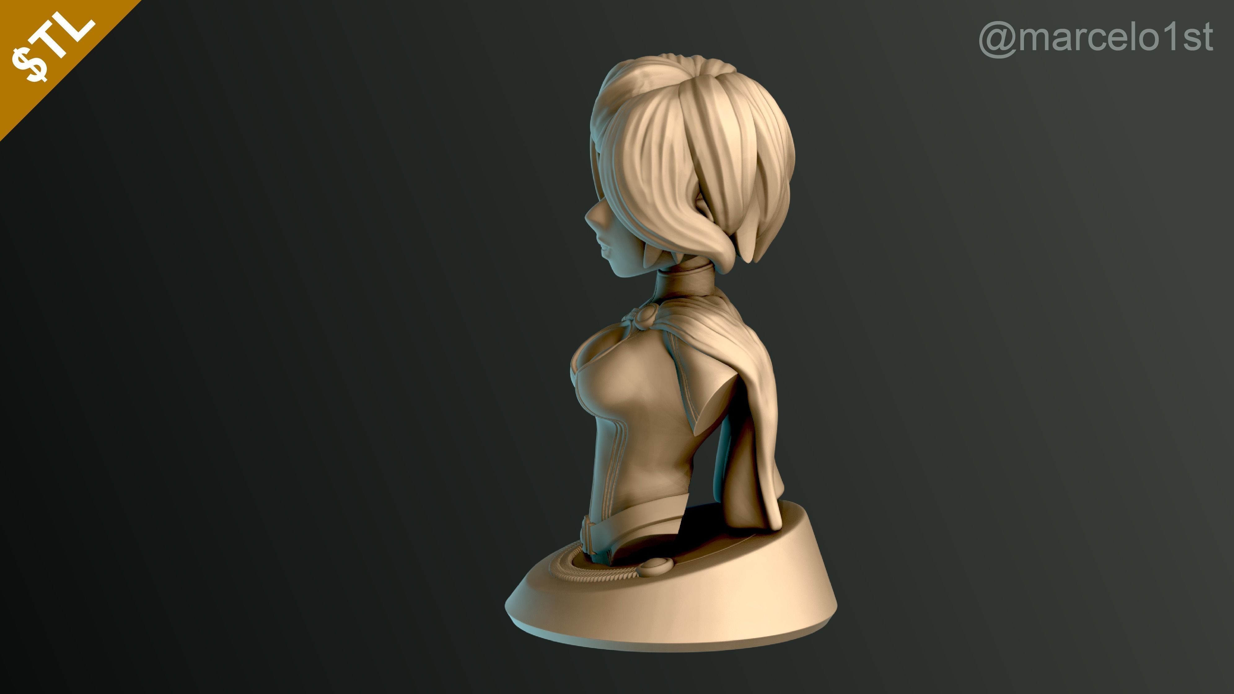 Power Girl Bust 3D print model_9