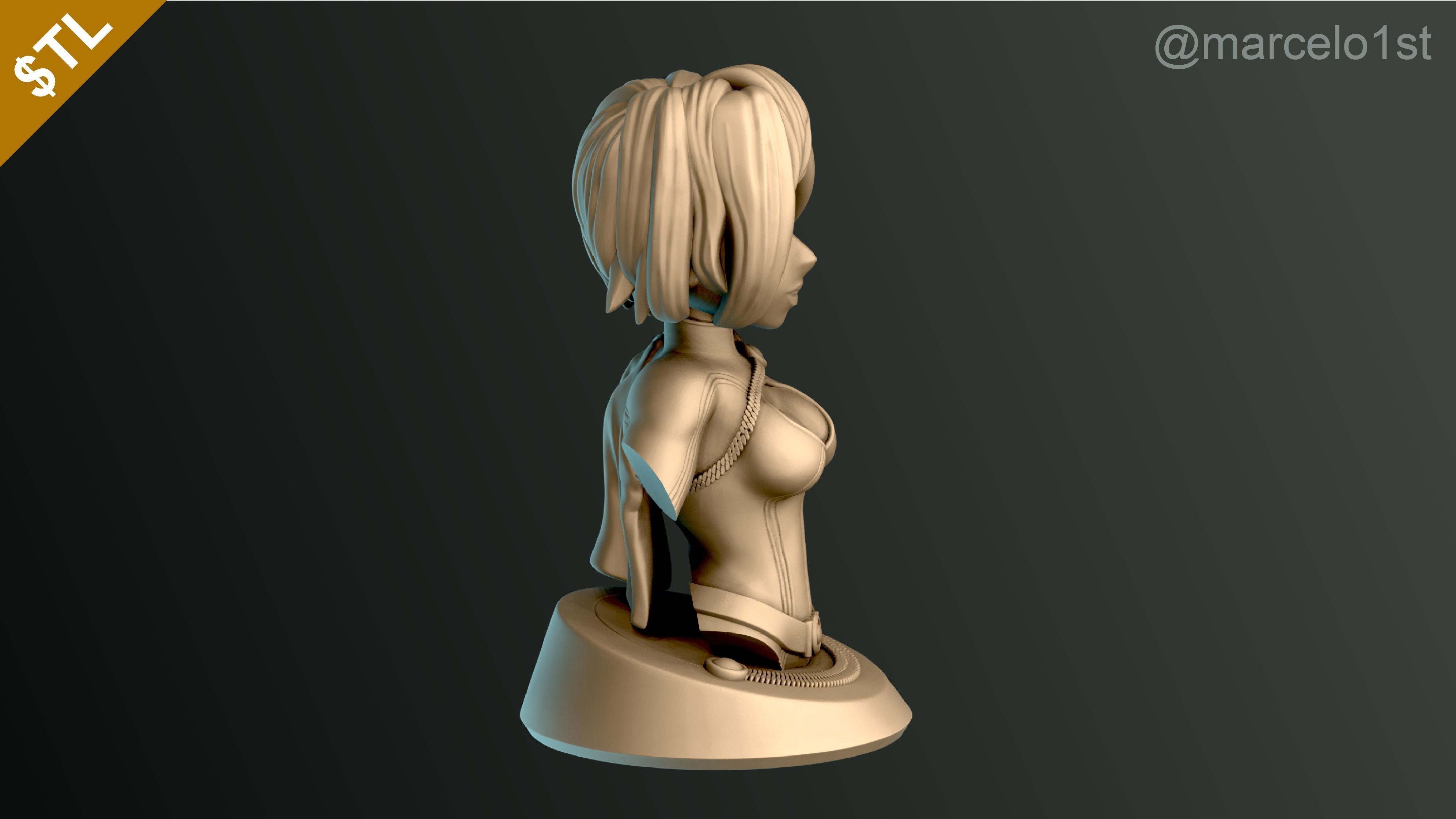 Power Girl Bust 3D print model_16