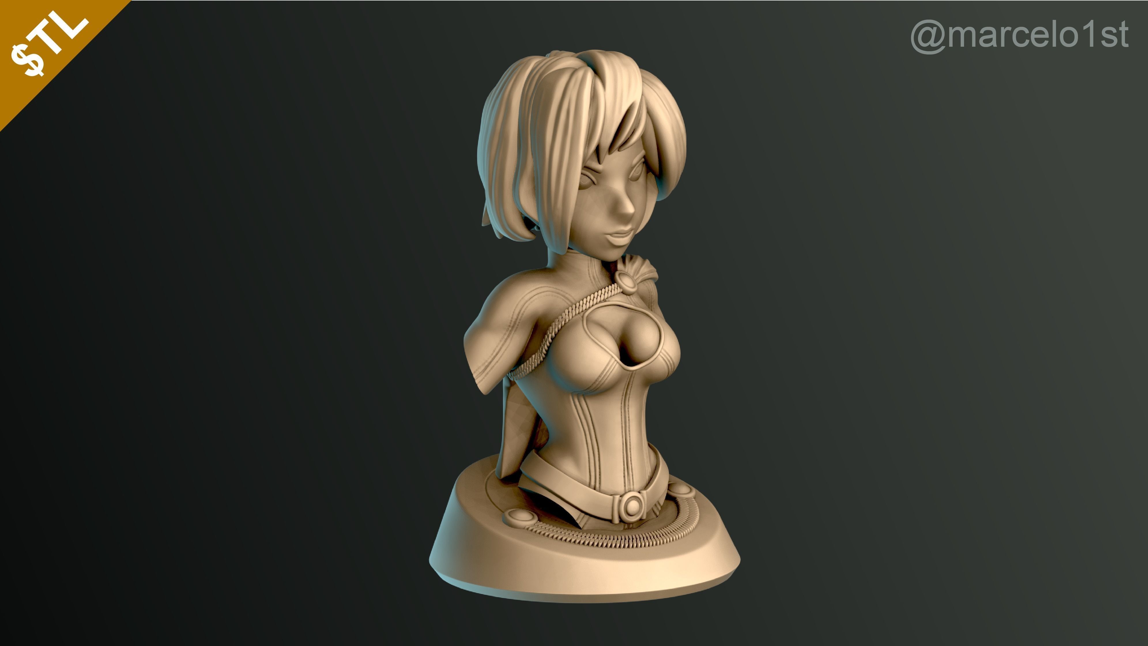 Power Girl Bust 3D print model_18