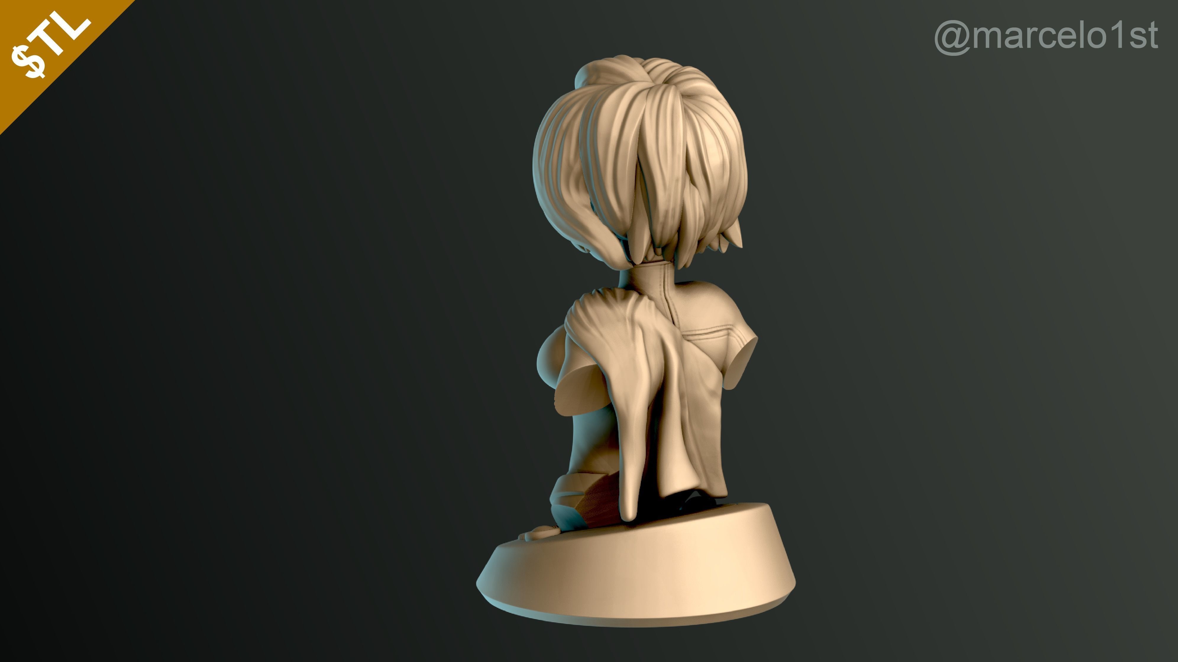 Power Girl Bust 3D print model_11