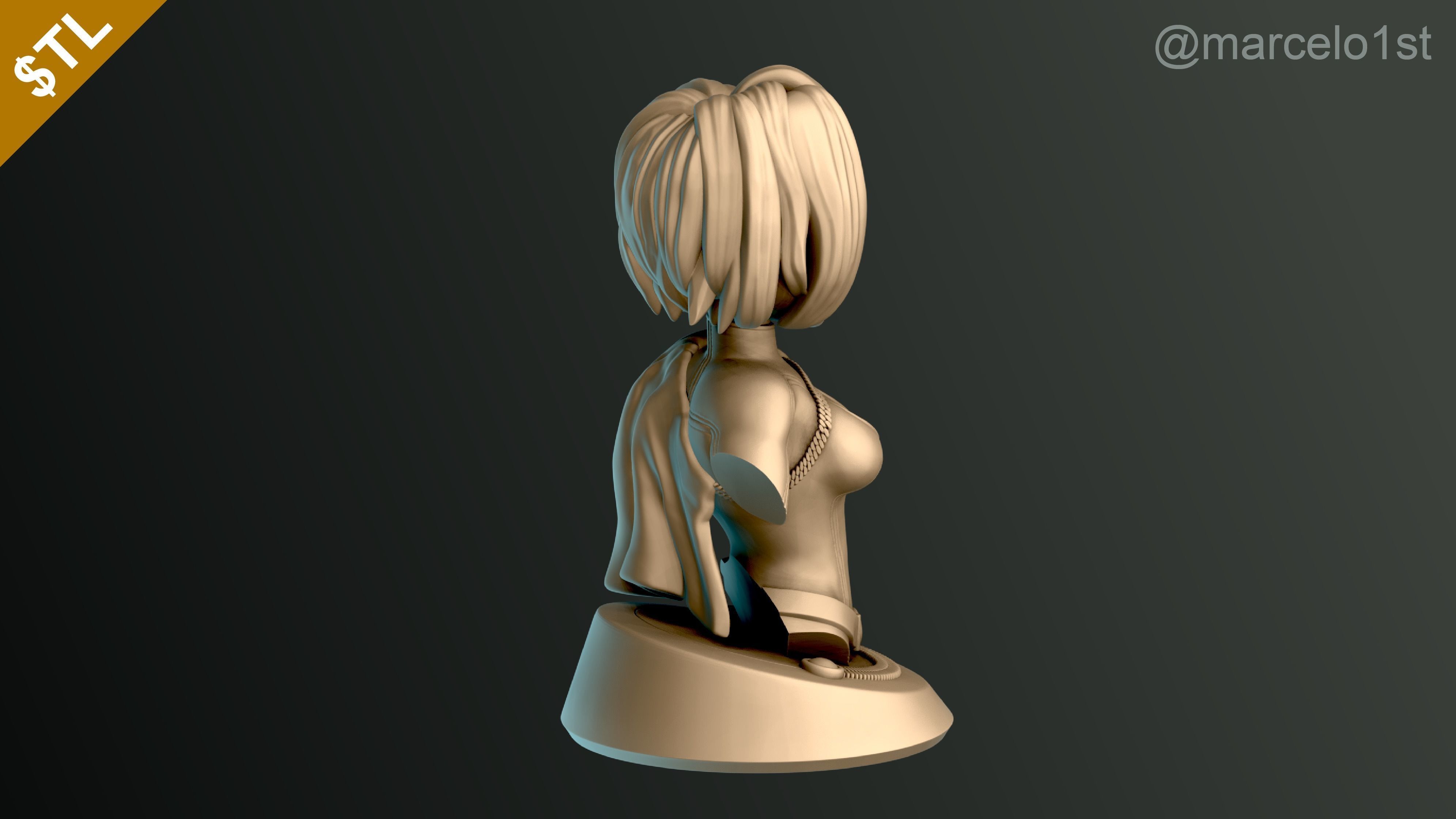 Power Girl Bust 3D print model_15