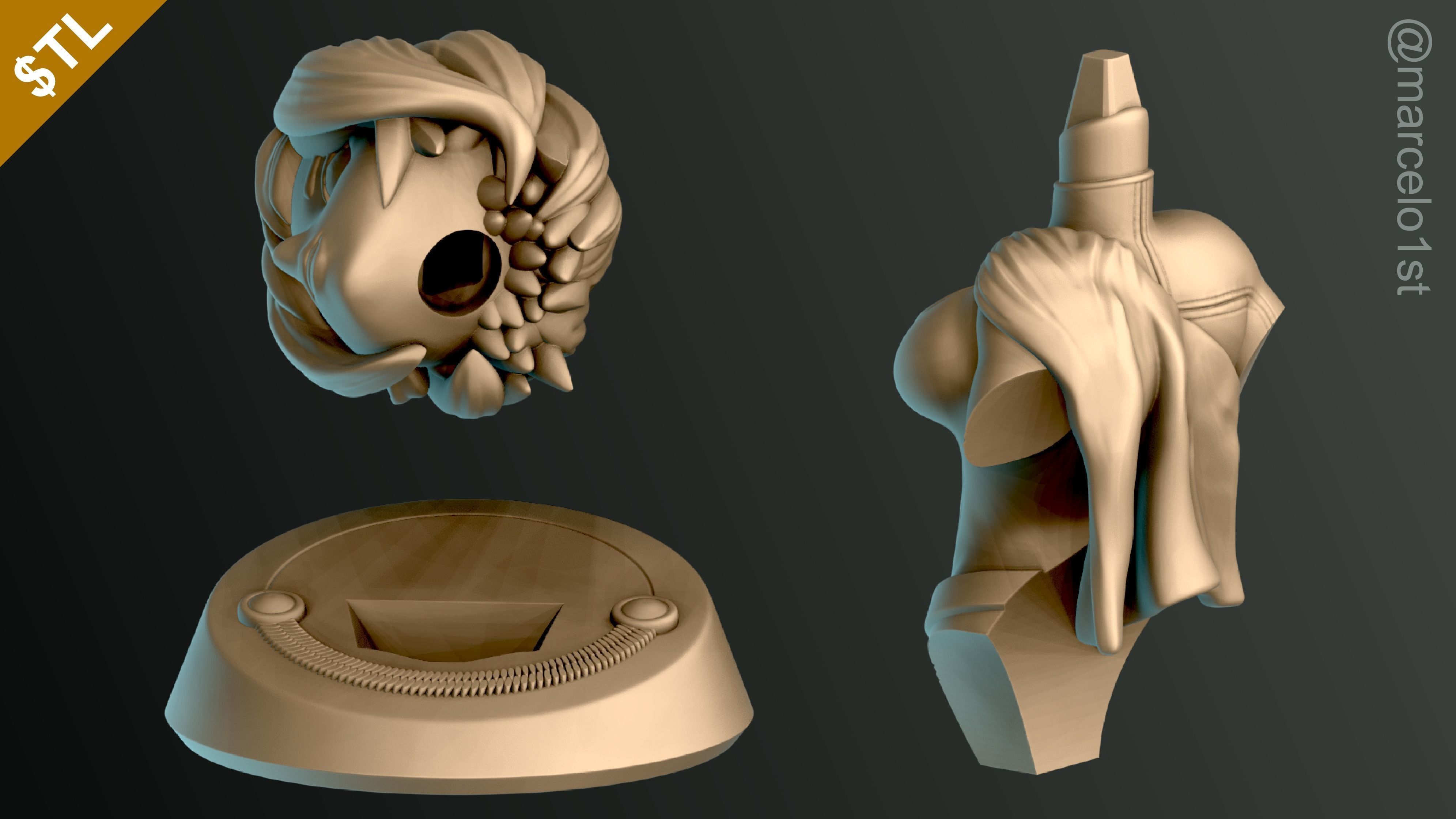 Power Girl Bust 3D print model_2