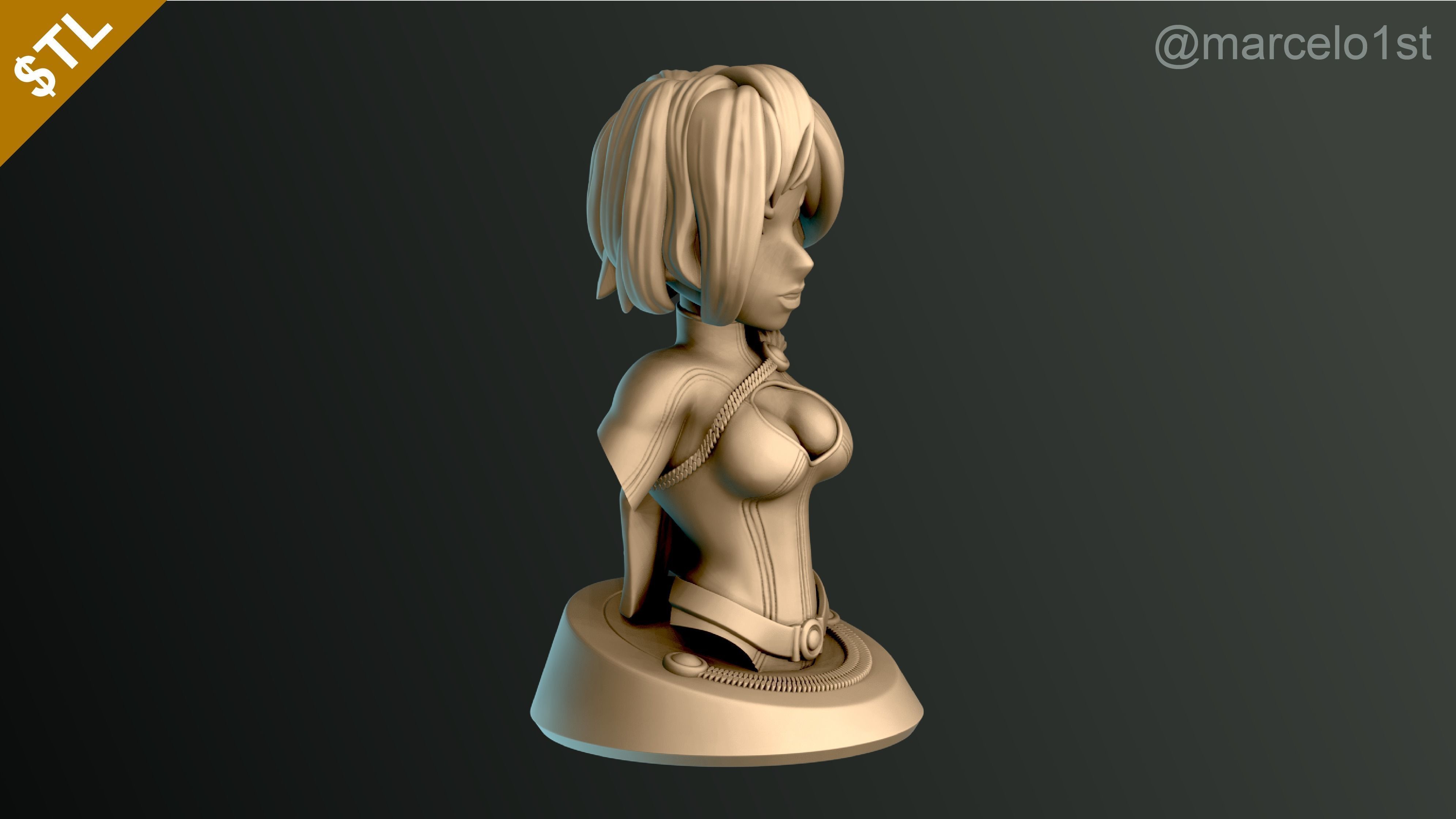 Power Girl Bust 3D print model_17