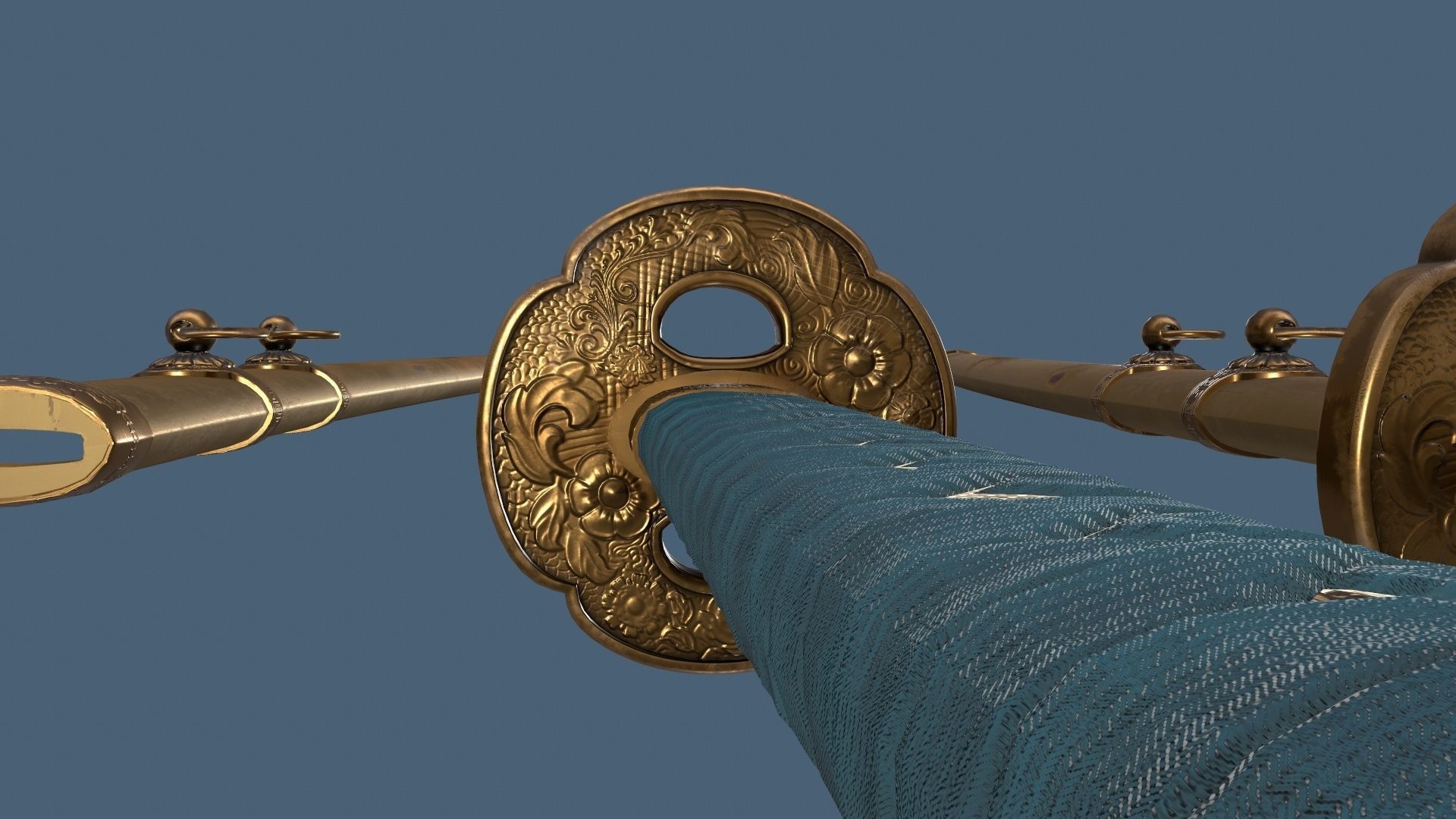 Japnese Katana Sword 3D Gaming Model Low-poly 3D model_7