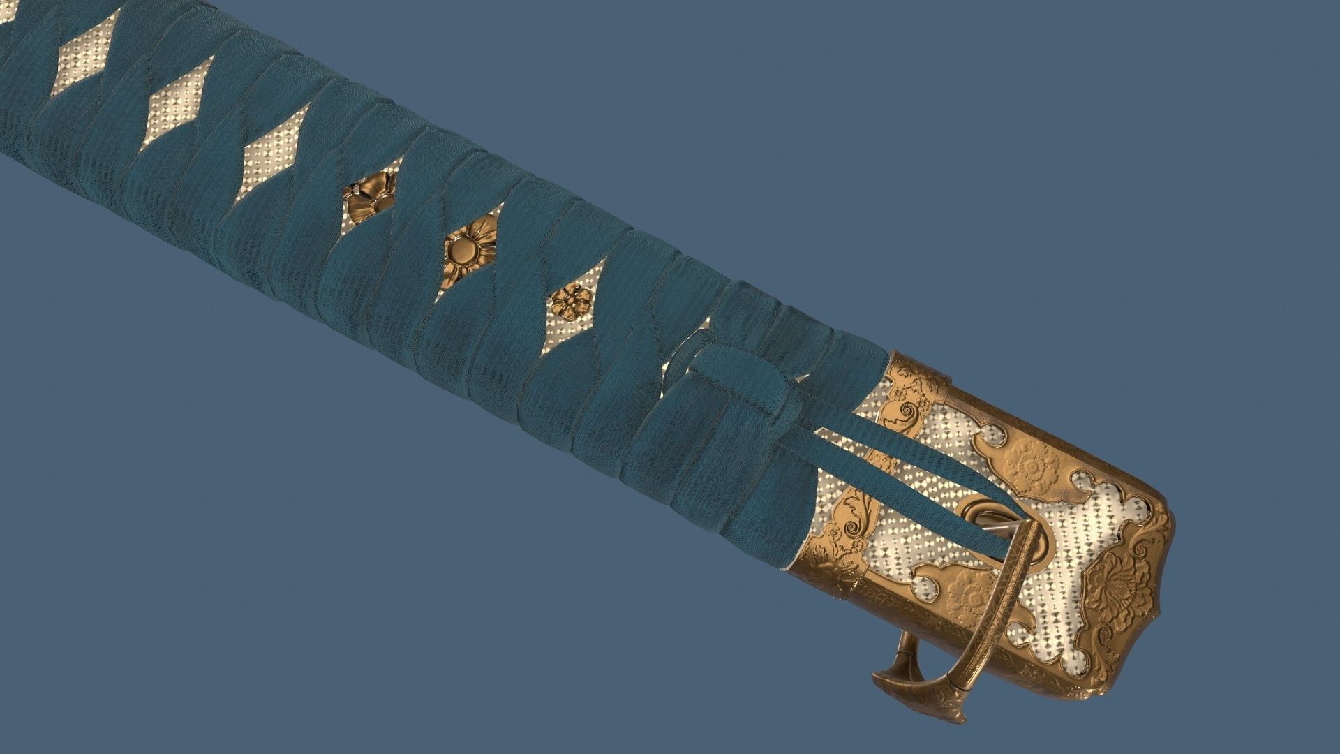 Japnese Katana Sword 3D Gaming Model Low-poly 3D model_8