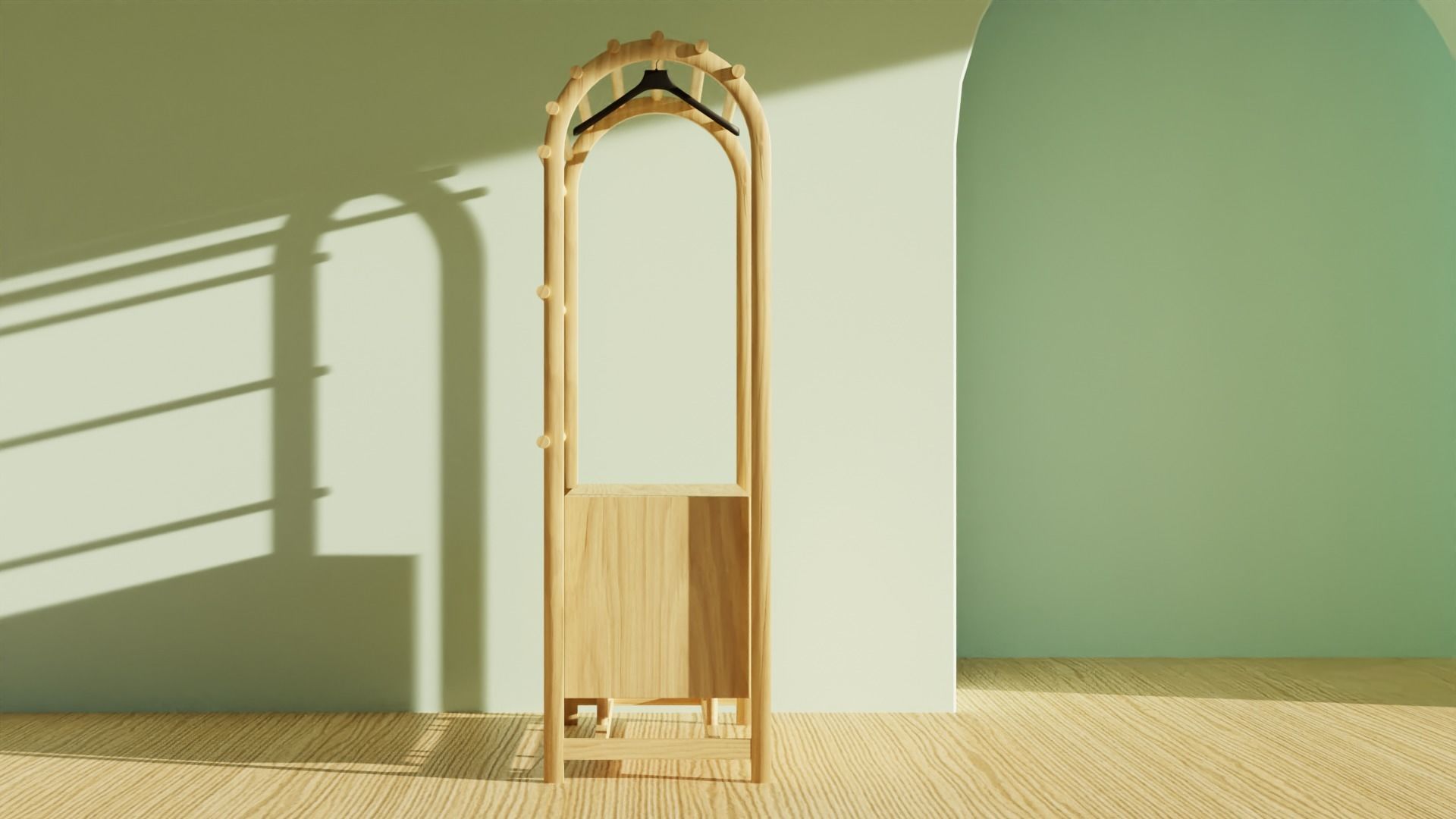 Hanga wardrobe  Low-poly 3D model_2