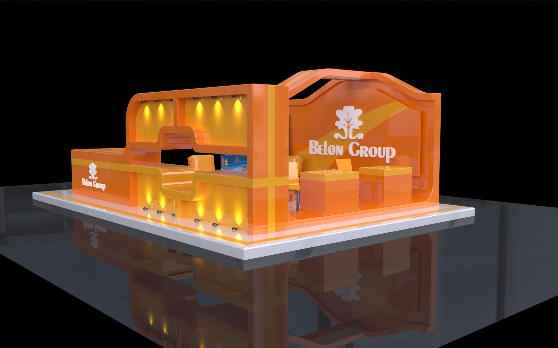 3D Exhibition stall collection 3D model_3