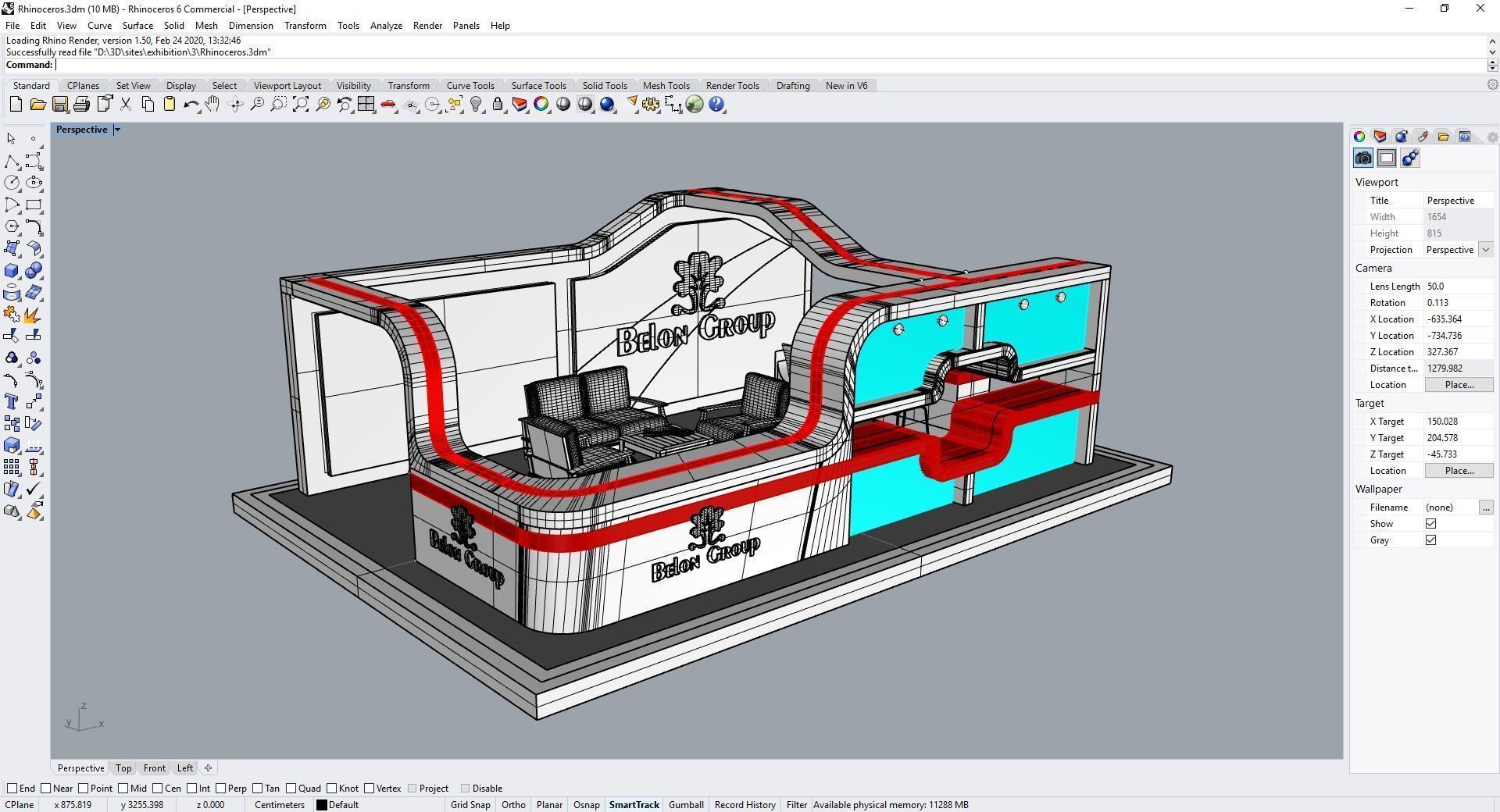 3D Exhibition stall collection 3D model_17