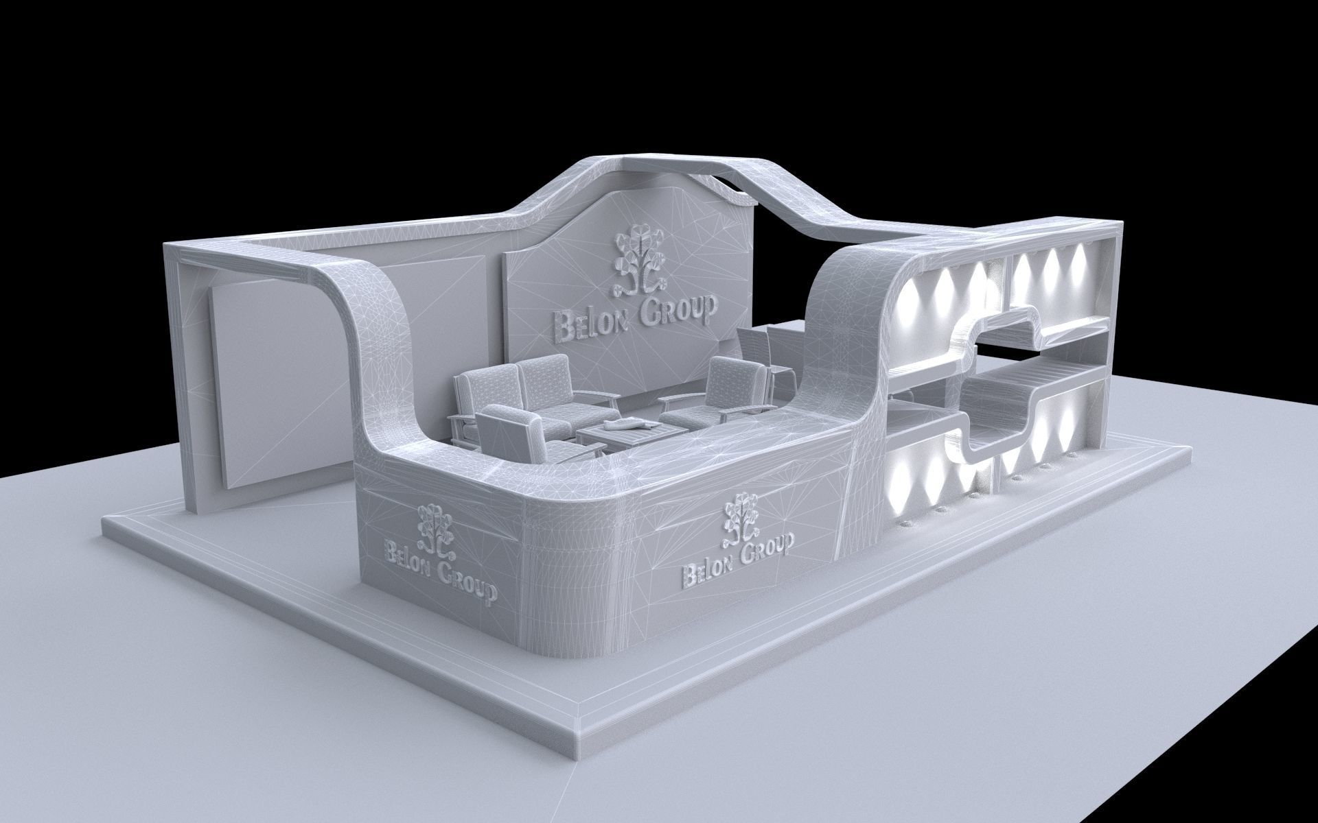 3D Exhibition stall collection 3D model_19