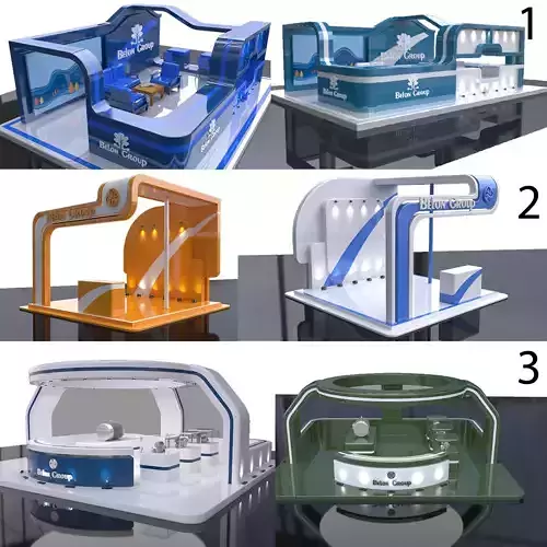 3D Exhibition stall collection 3D model 3D Exhibition stall collection 3D model