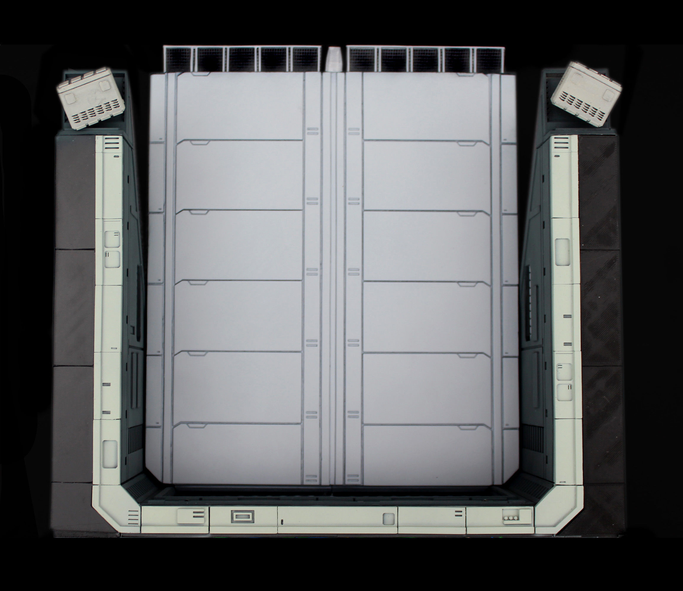 Set1 - Macross SDF-1 Prometheus Hangar elevator 1-72 scale 3D print model_24