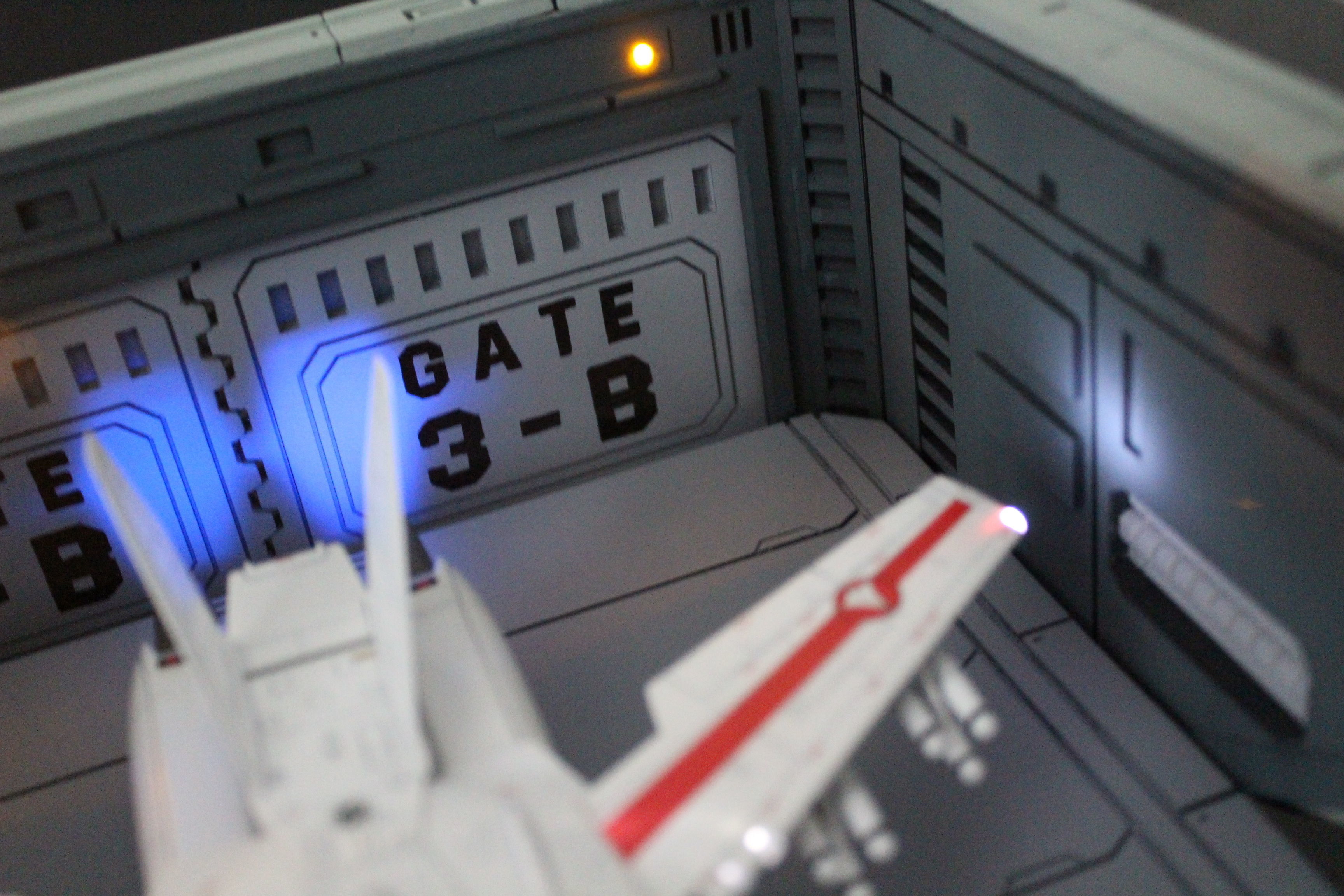 Set1 - Macross SDF-1 Prometheus Hangar elevator 1-72 scale 3D print model_17