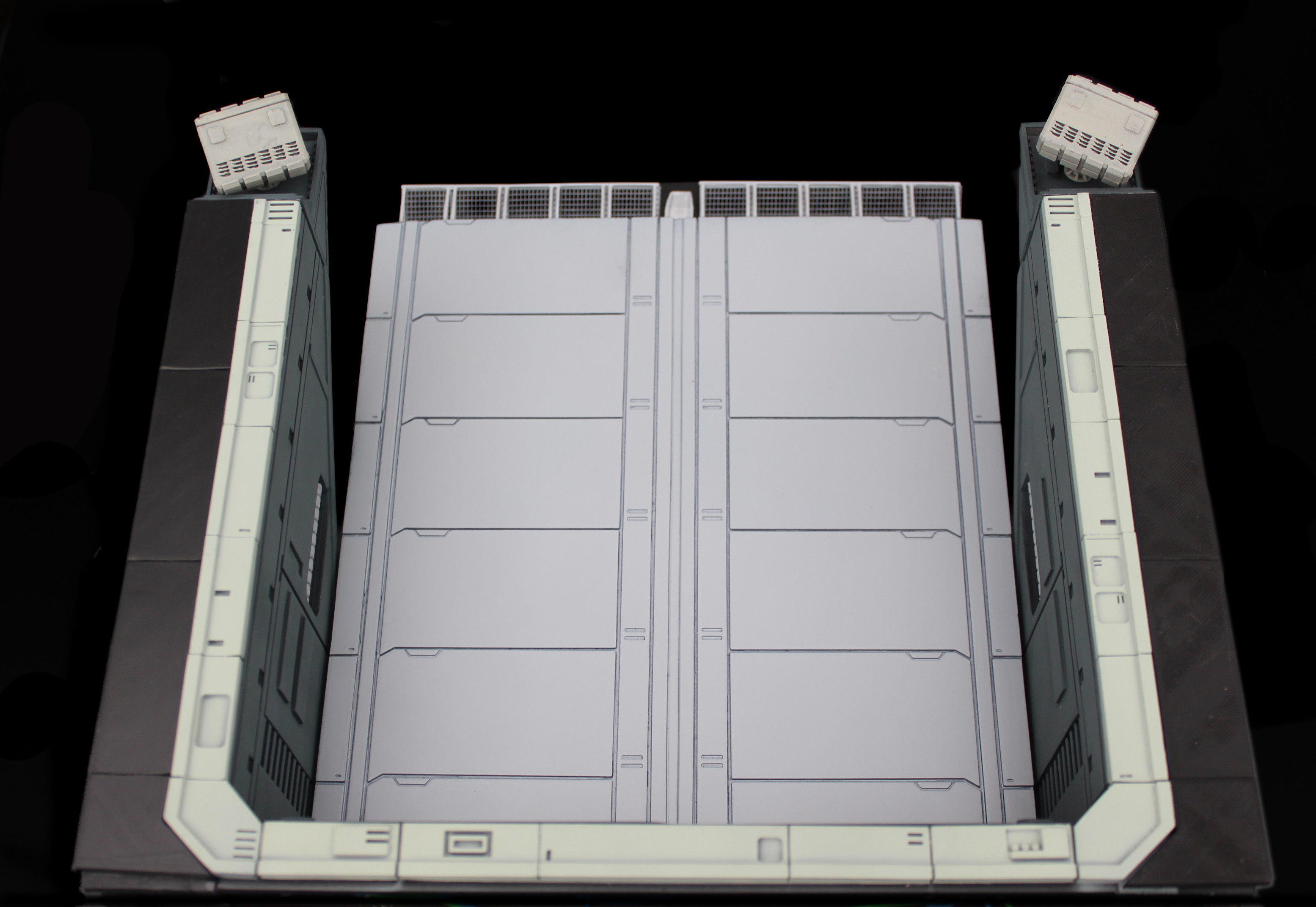 Set1 - Macross SDF-1 Prometheus Hangar elevator 1-72 scale 3D print model_22
