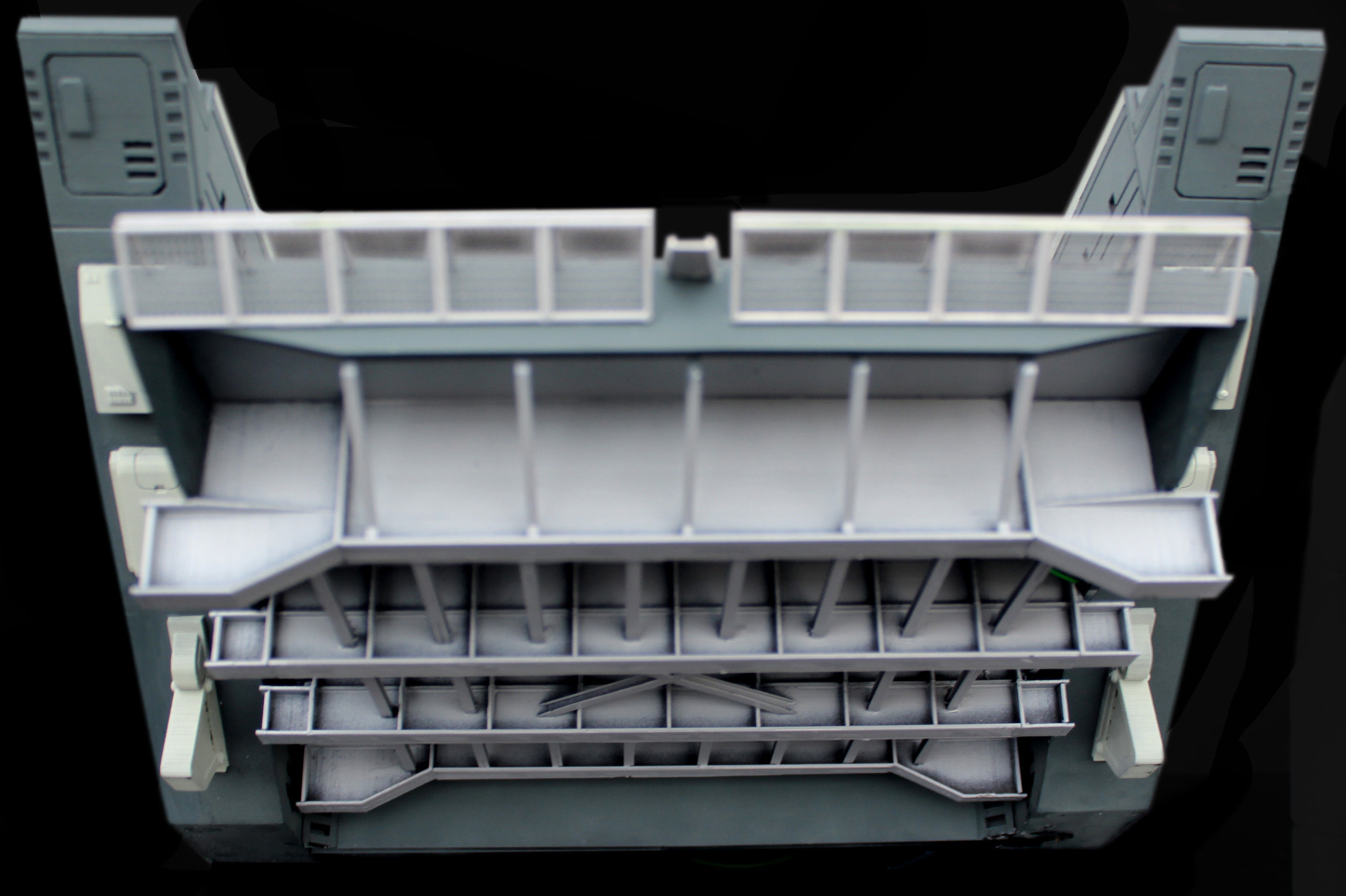 Set1 - Macross SDF-1 Prometheus Hangar elevator 1-72 scale 3D print model_20