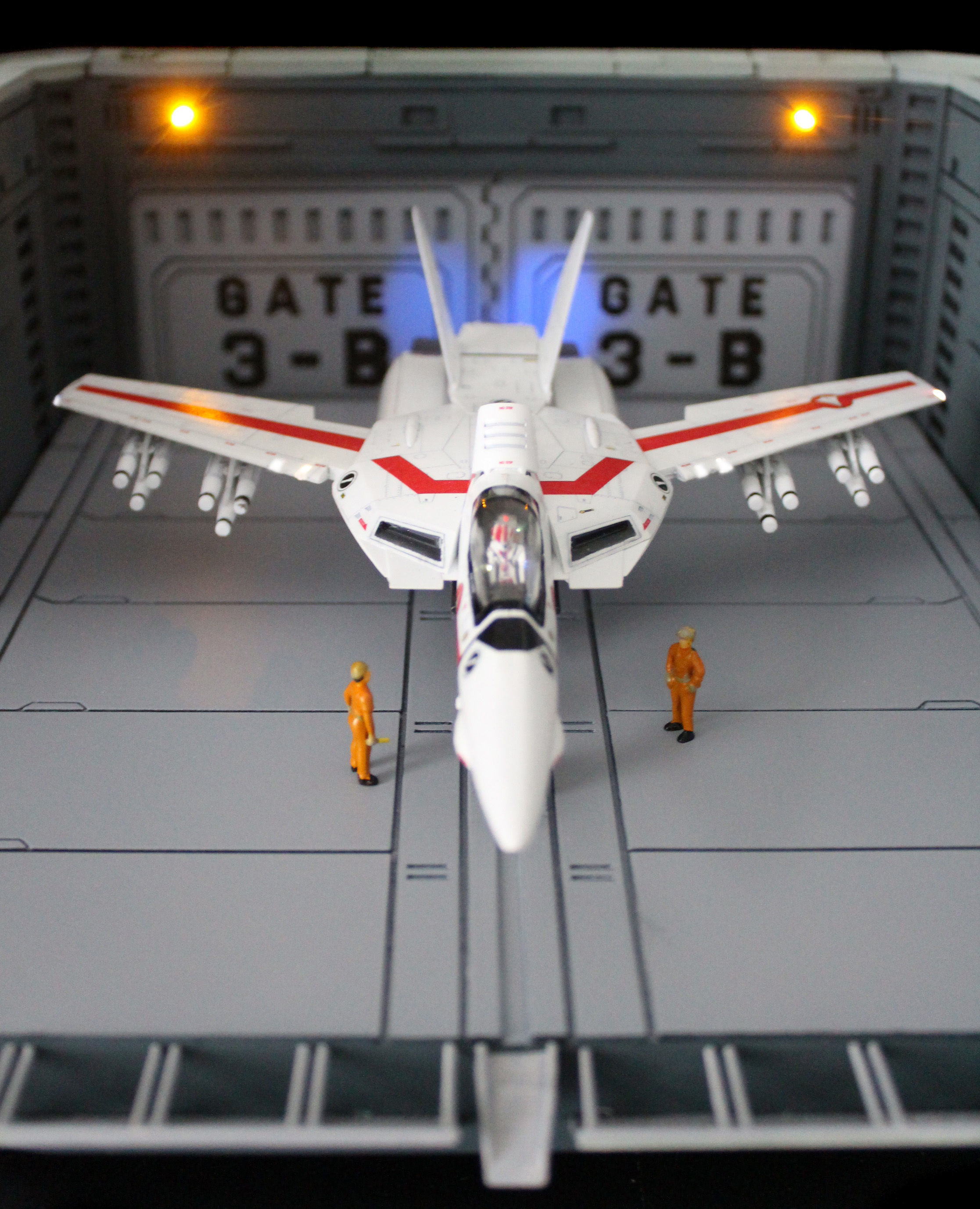 Set1 - Macross SDF-1 Prometheus Hangar elevator 1-72 scale 3D print model_14