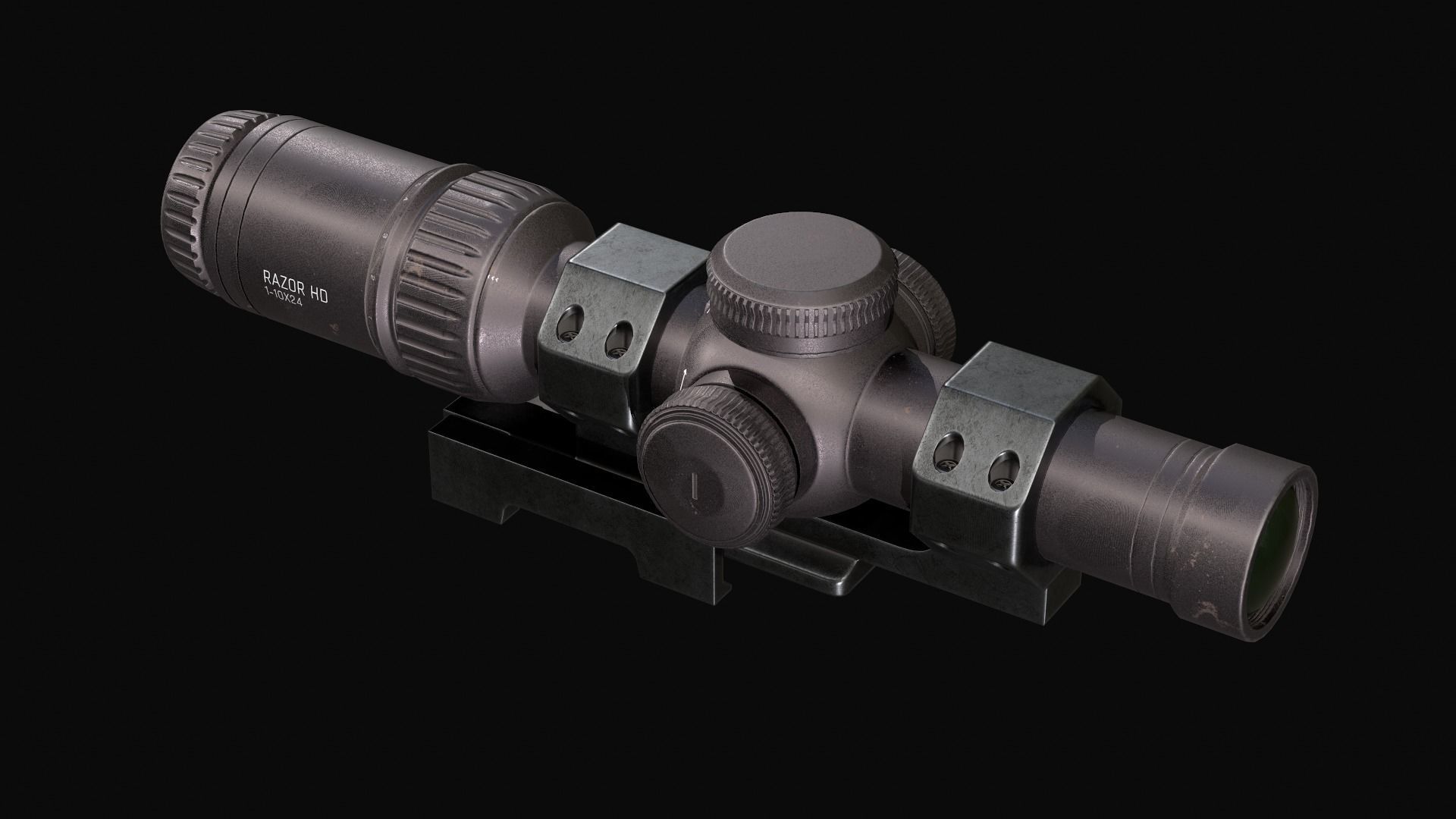 Sniper Scope Low-poly 3D model_4