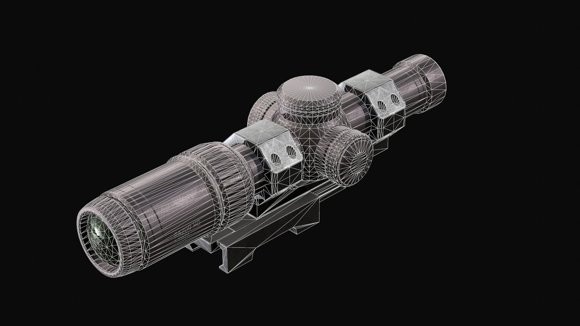 Sniper Scope Low-poly 3D model_11