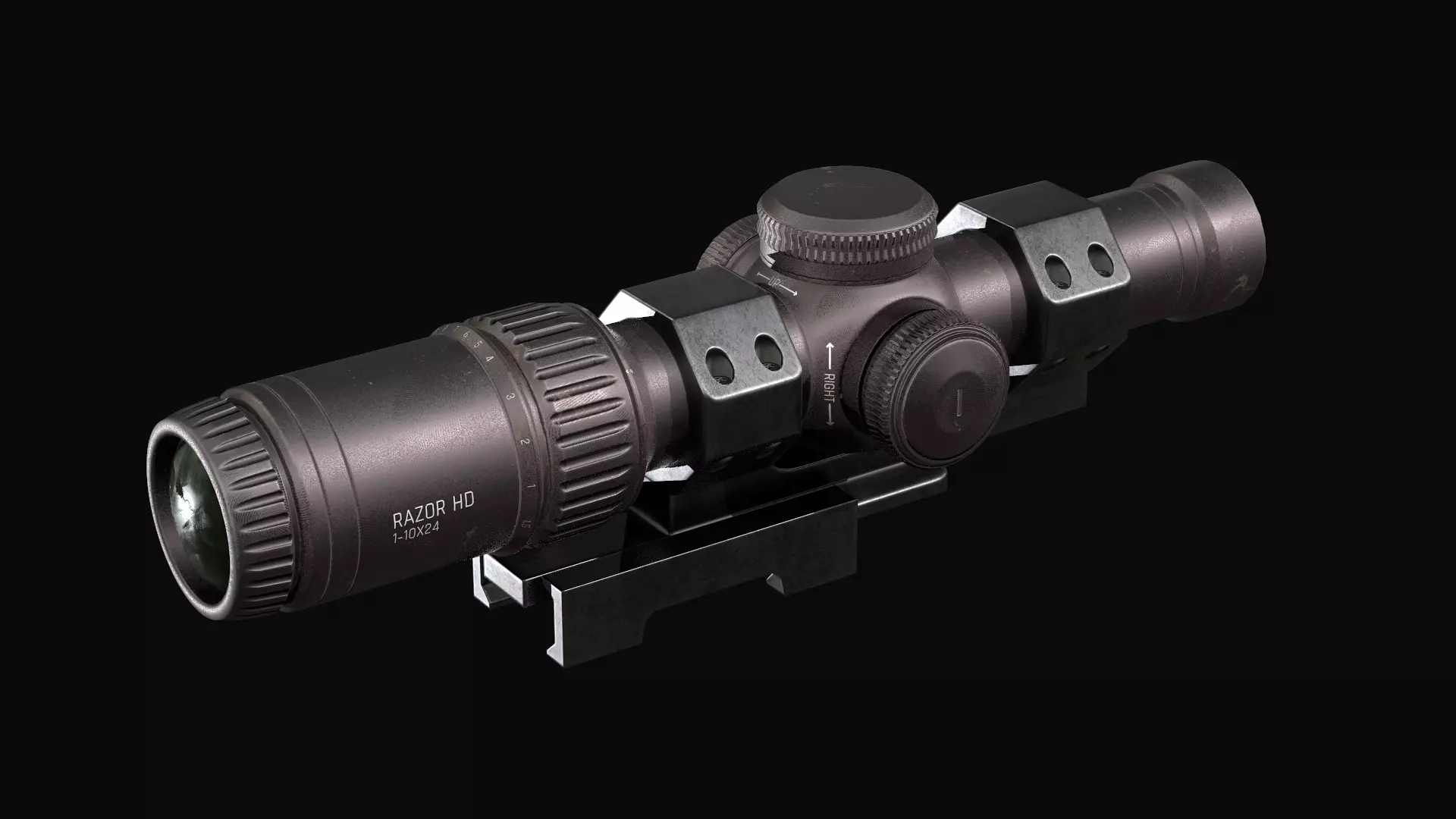 Sniper Scope Low-poly 3D model_0