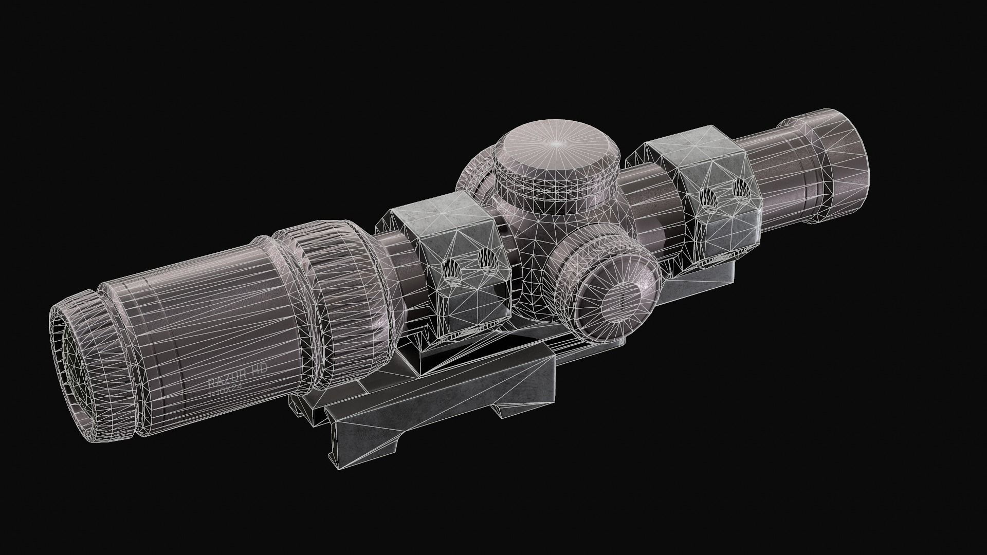 Sniper Scope Low-poly 3D model_9