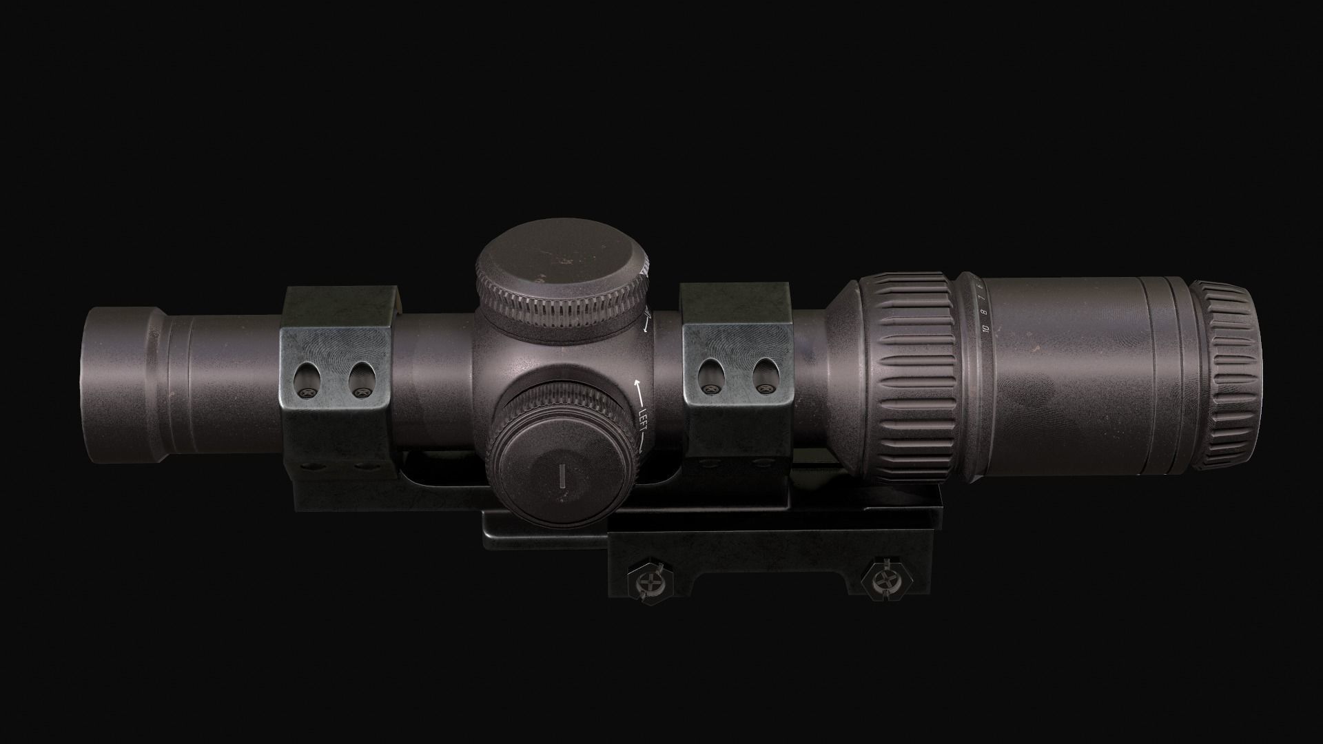 Sniper Scope Low-poly 3D model_6