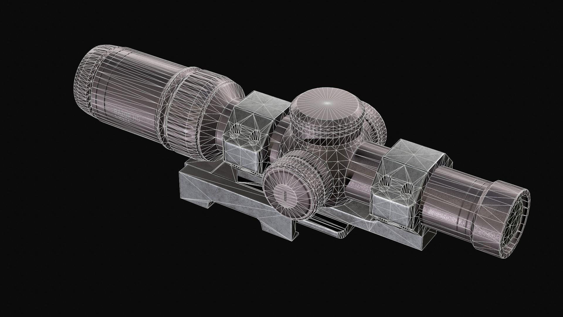 Sniper Scope Low-poly 3D model_10