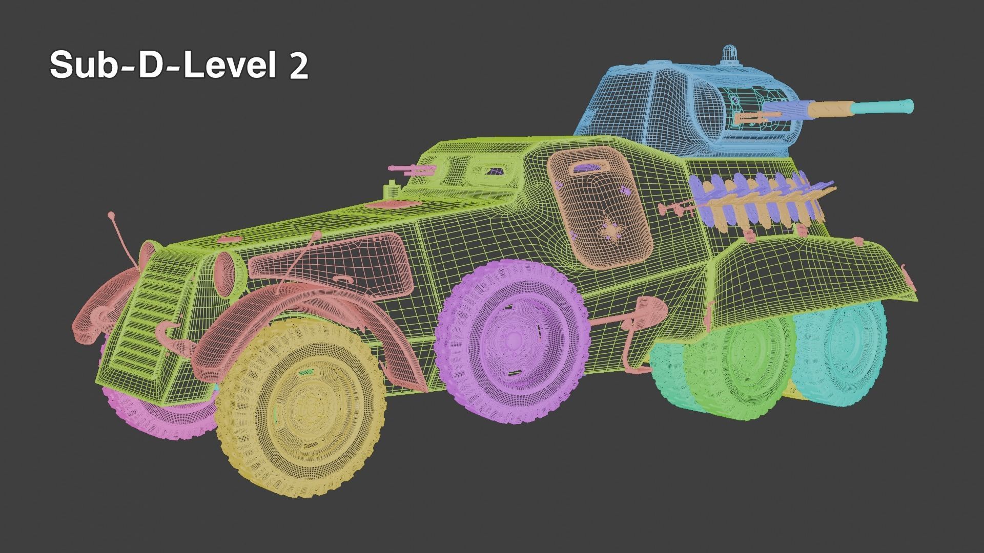 Rigged High Poly Ba-11 armored car 3D model_10
