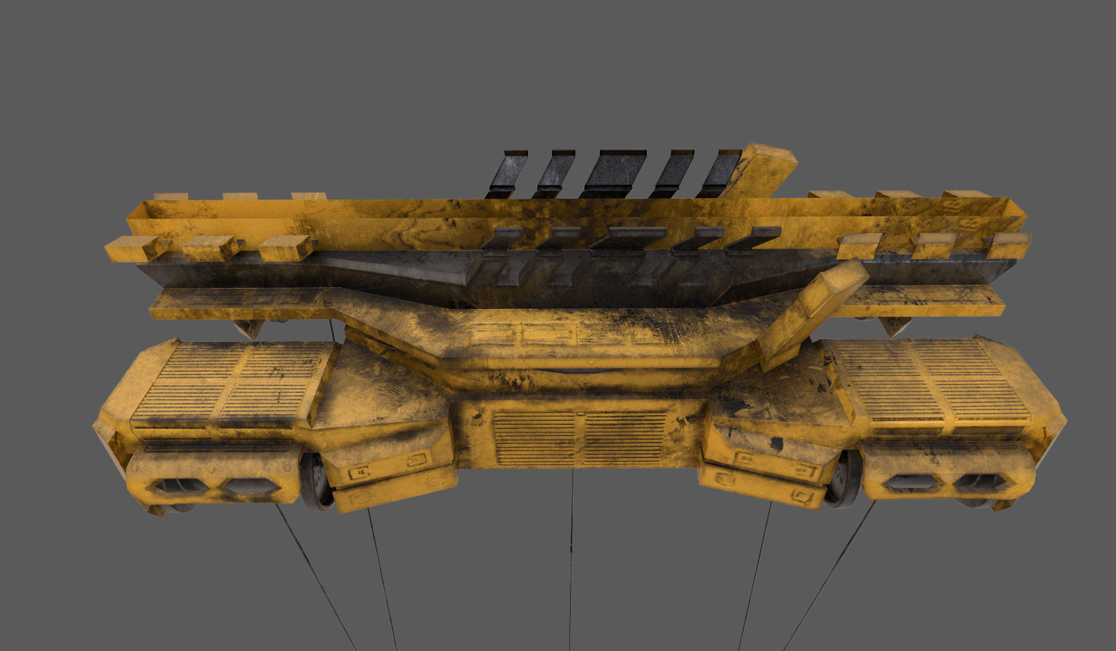 Container crane Low-poly 3D model_4