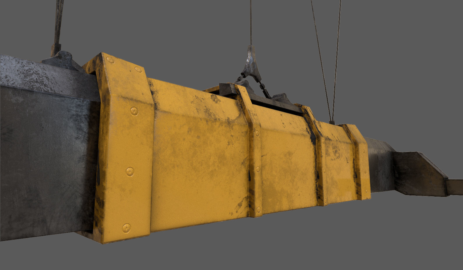 Container crane Low-poly 3D model_6