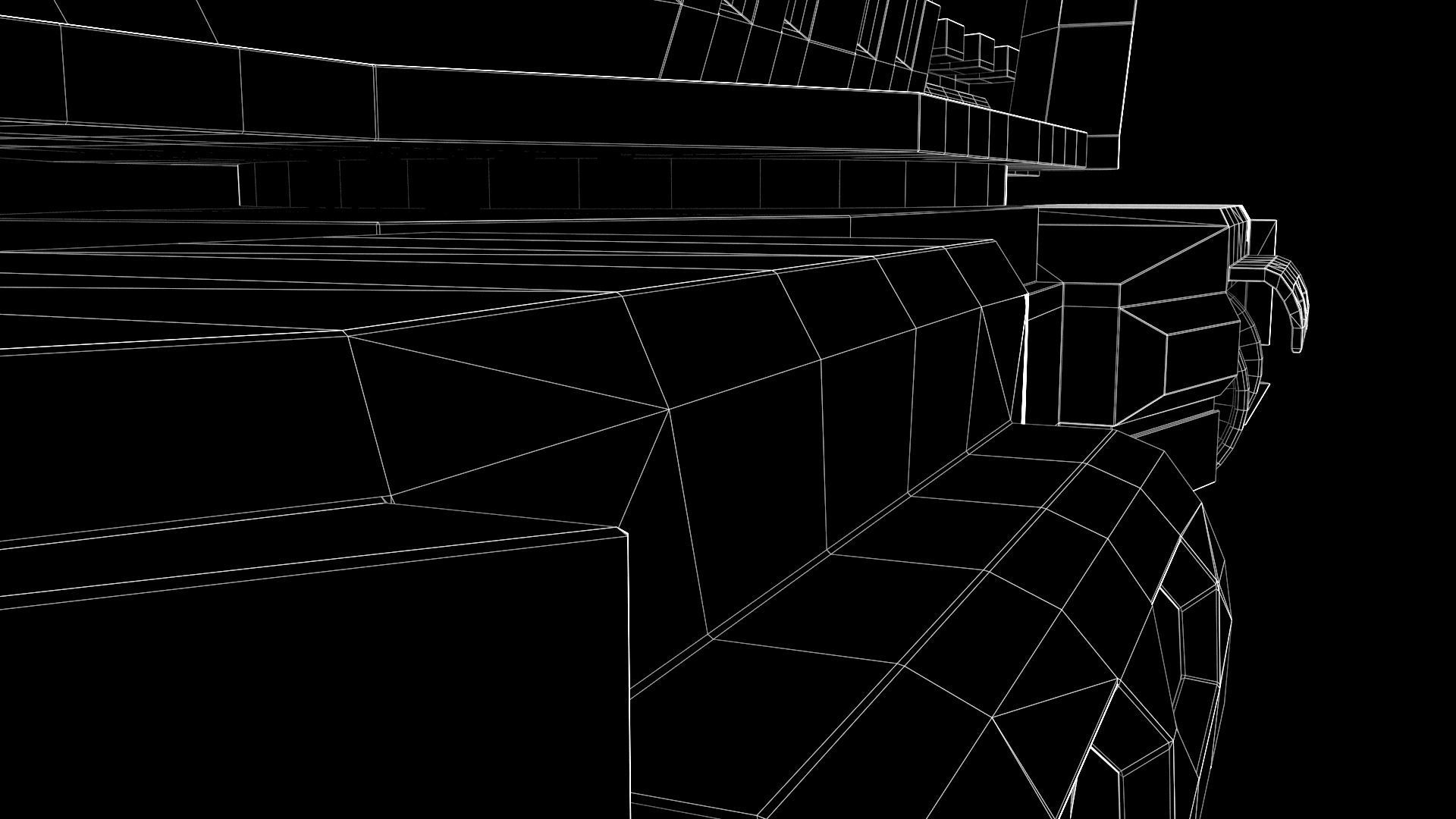 Container crane Low-poly 3D model_12