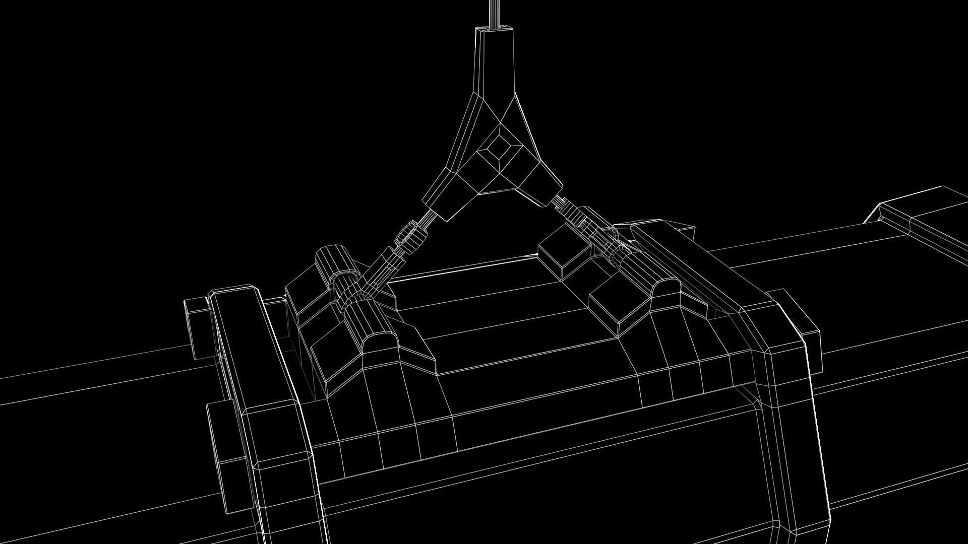 Container crane Low-poly 3D model_14