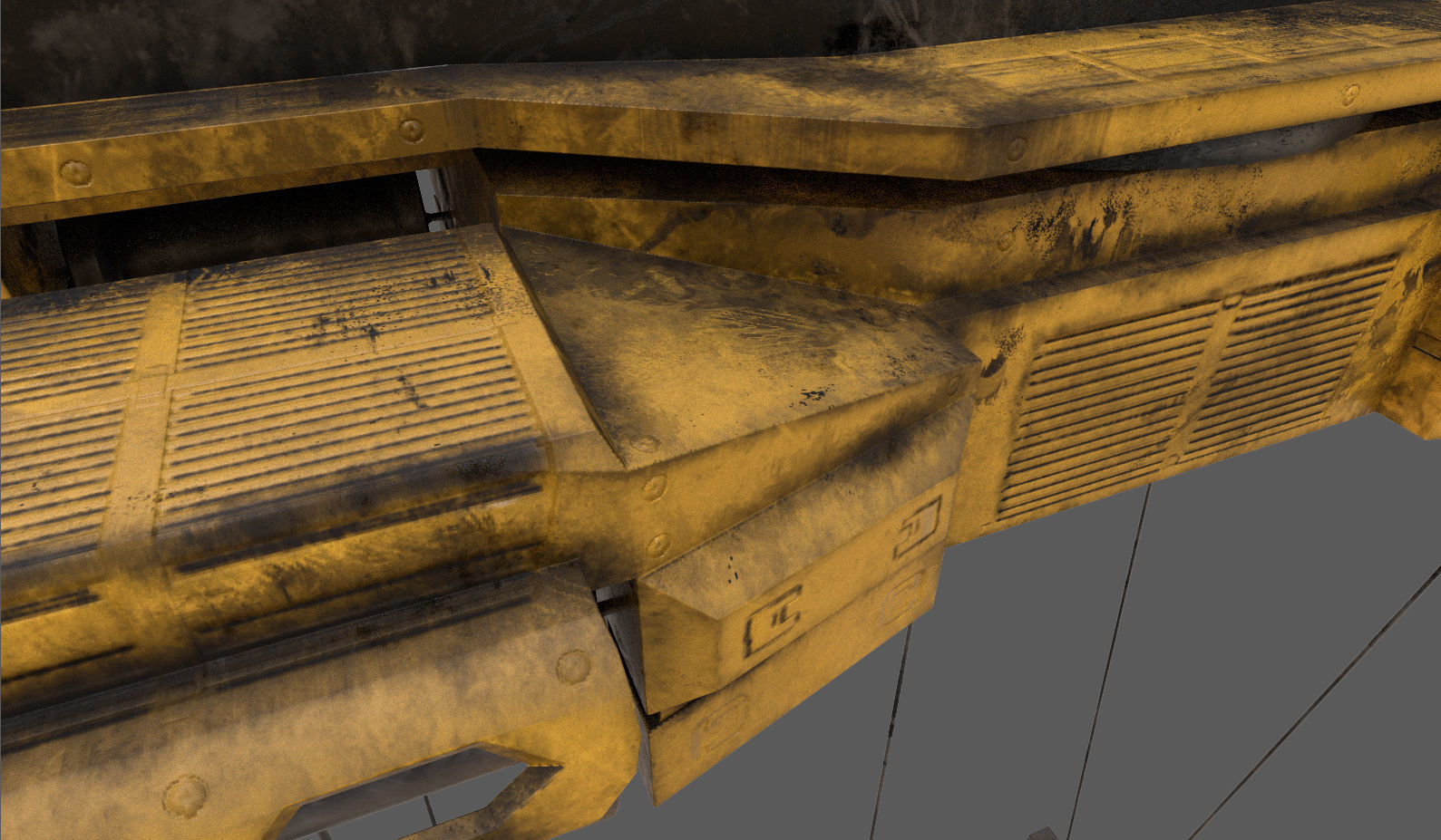 Container crane Low-poly 3D model_7