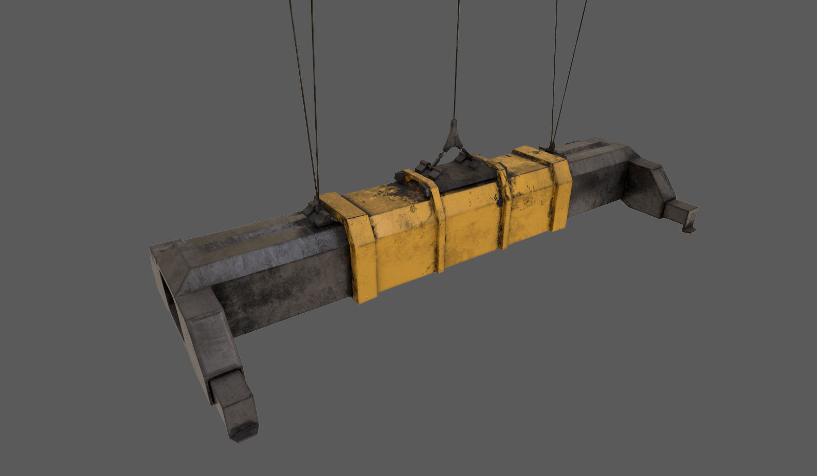 Container crane Low-poly 3D model_5
