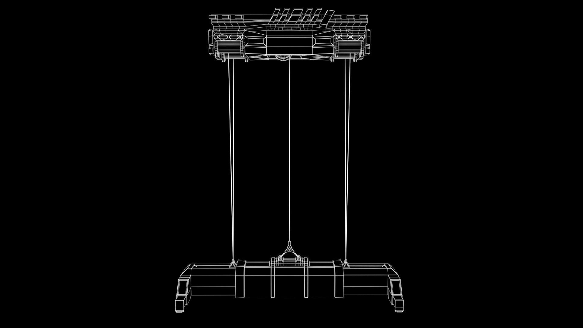 Container crane Low-poly 3D model_10
