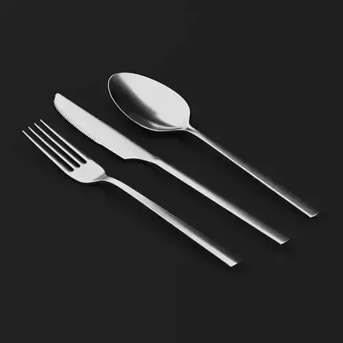 Knive - Fork - Spoon - render ready 3D model