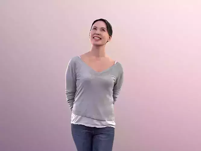 Bao 10556 - Asian Woman Looking Around