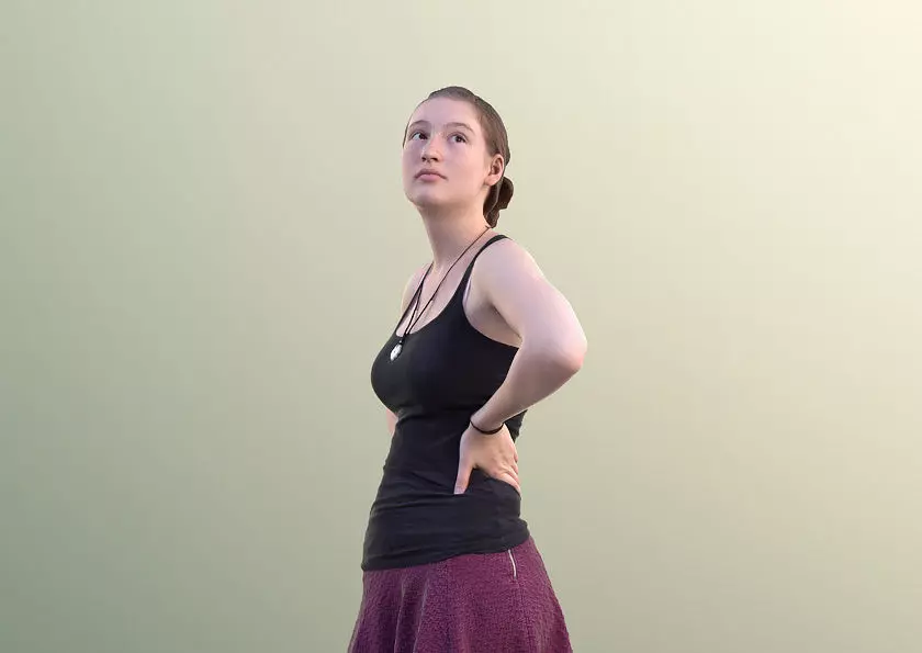 Svenja 10512 - Summer Girl Looking Around 3D model