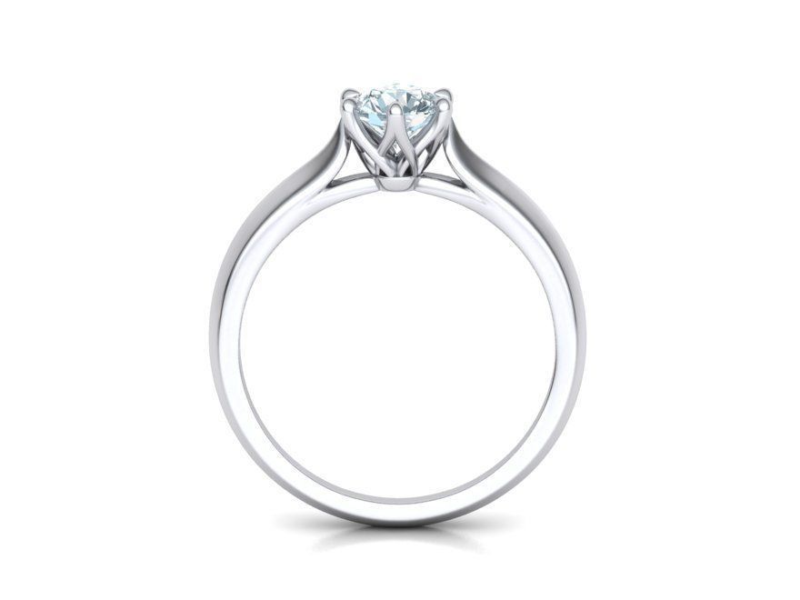Two-Tone Classic Engagement ring 3dmodel 3D print model_22